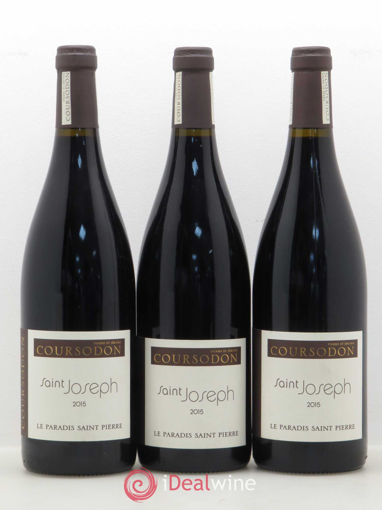 Saint-Joseph Le Paradis Saint-Pierre Pierre et Jérôme Coursodon 2015 - Lot de 3 bouteilles - 0
