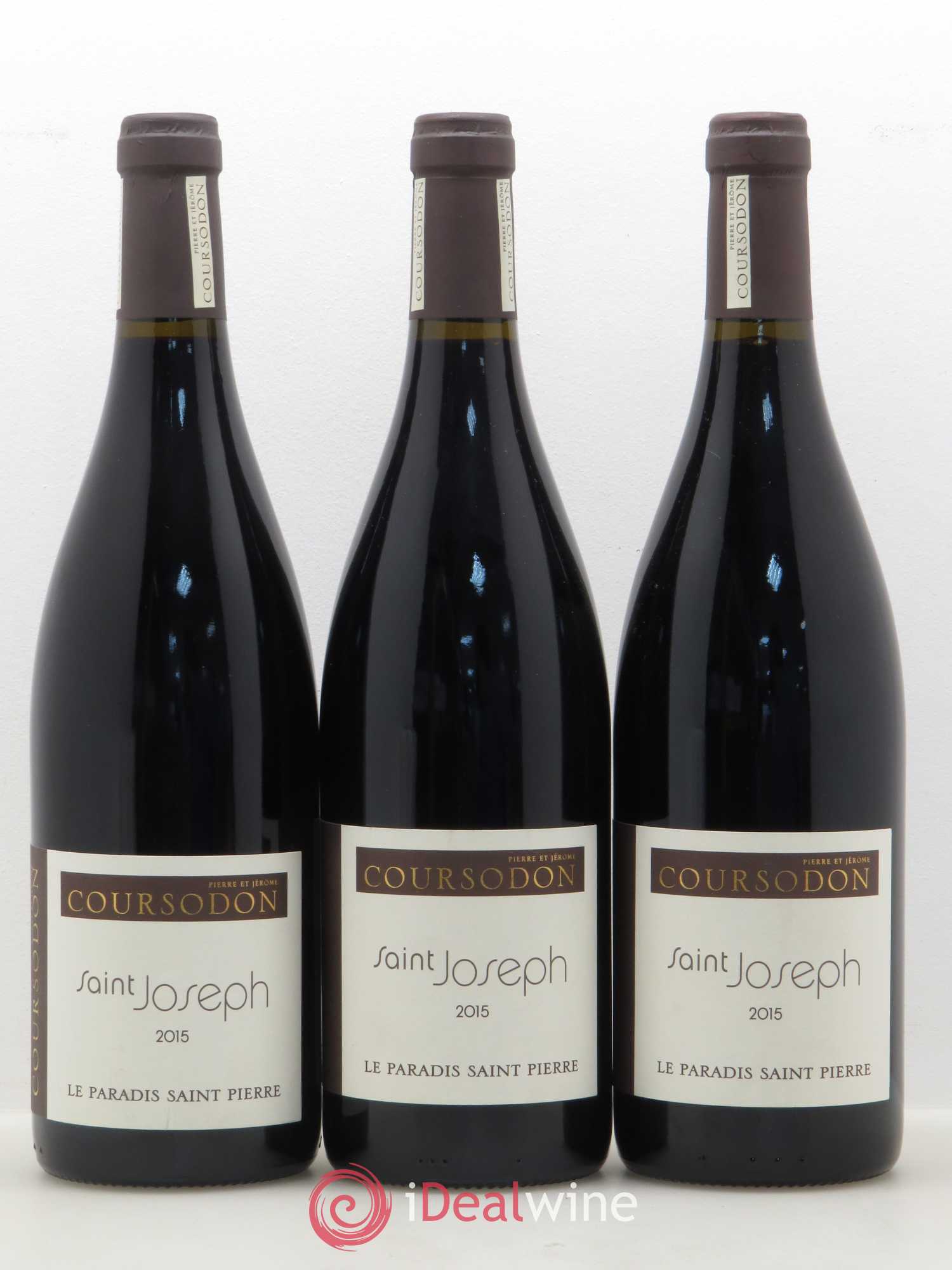 Saint-Joseph Le Paradis Saint-Pierre Pierre et Jérôme Coursodon 2015 - Lot de 3 bouteilles - 0