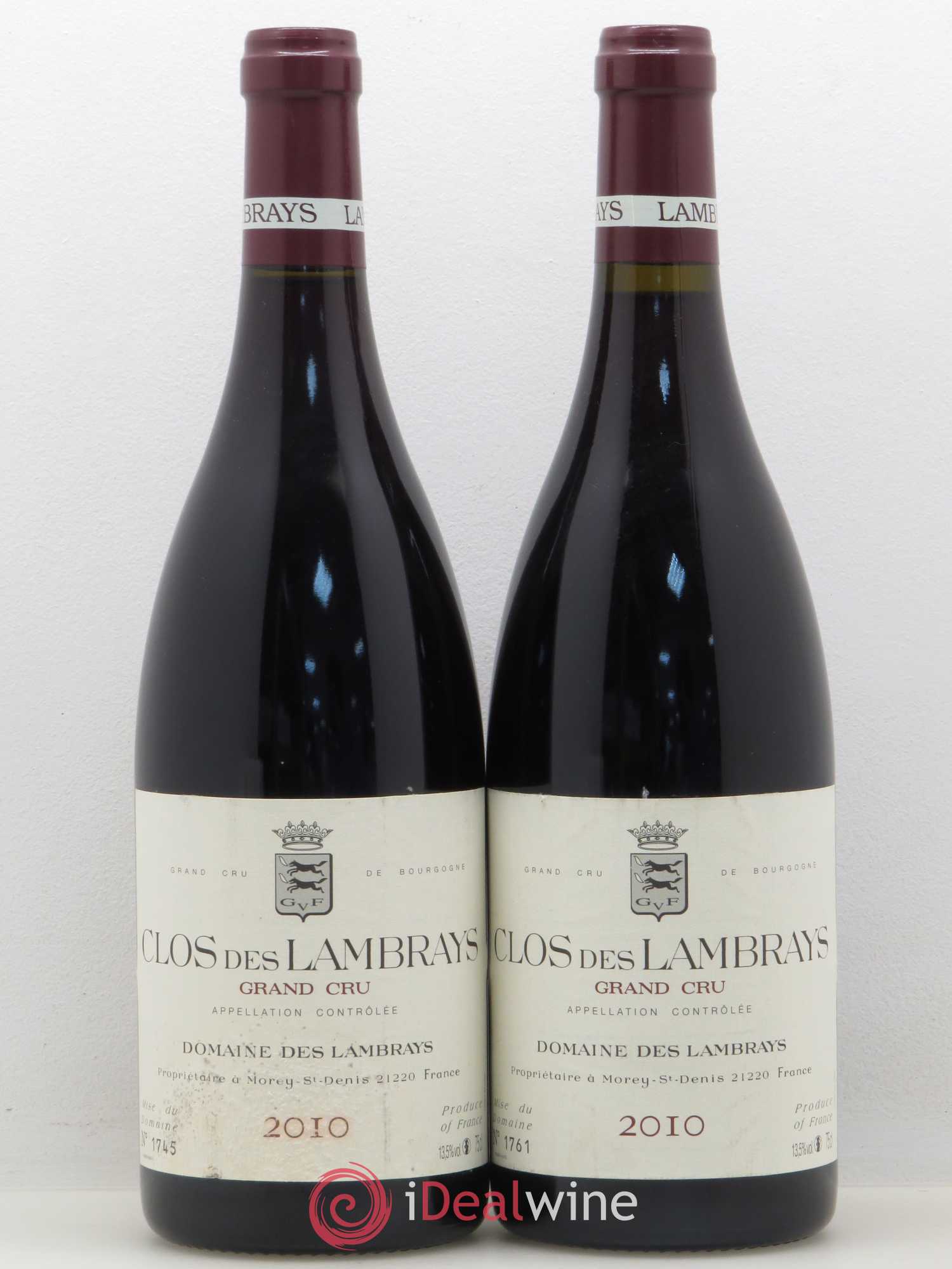 Clos des Lambrays Grand Cru Domaine des Lambrays 2010 - Lot de 2 bouteilles - 0