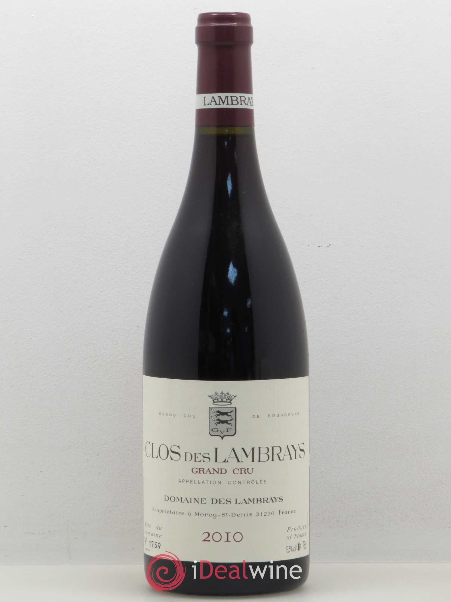 Clos des Lambrays Grand Cru Domaine des Lambrays 2010 - Lot de 1 bouteille - 0