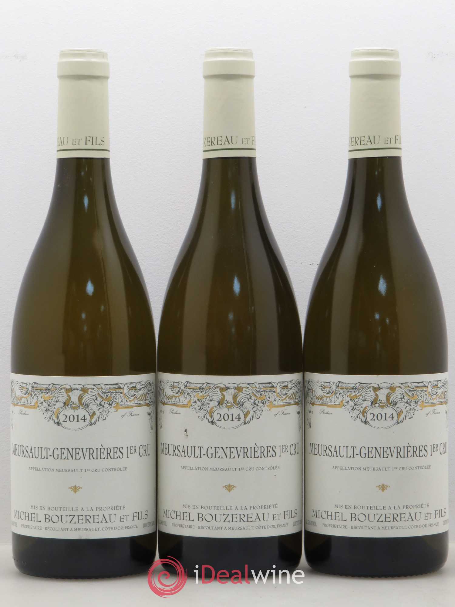 Meursault 1er Cru Les Genevrières Michel Bouzereau et Fils (Domaine) 2014 - Lot de 3 bouteilles - 0
