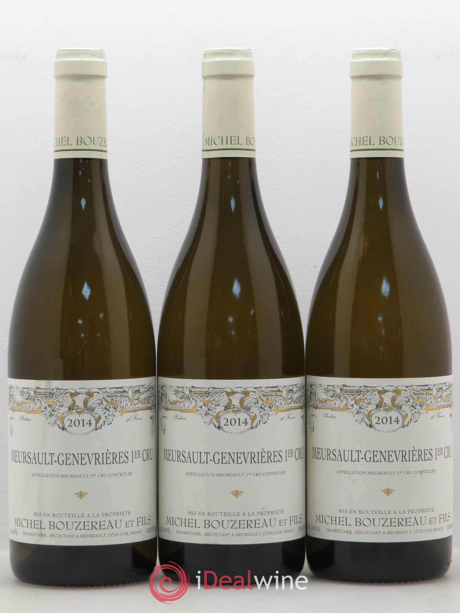 Meursault 1er Cru Les Genevrières Michel Bouzereau et Fils (Domaine) 2014 - Lot de 3 bouteilles - 0