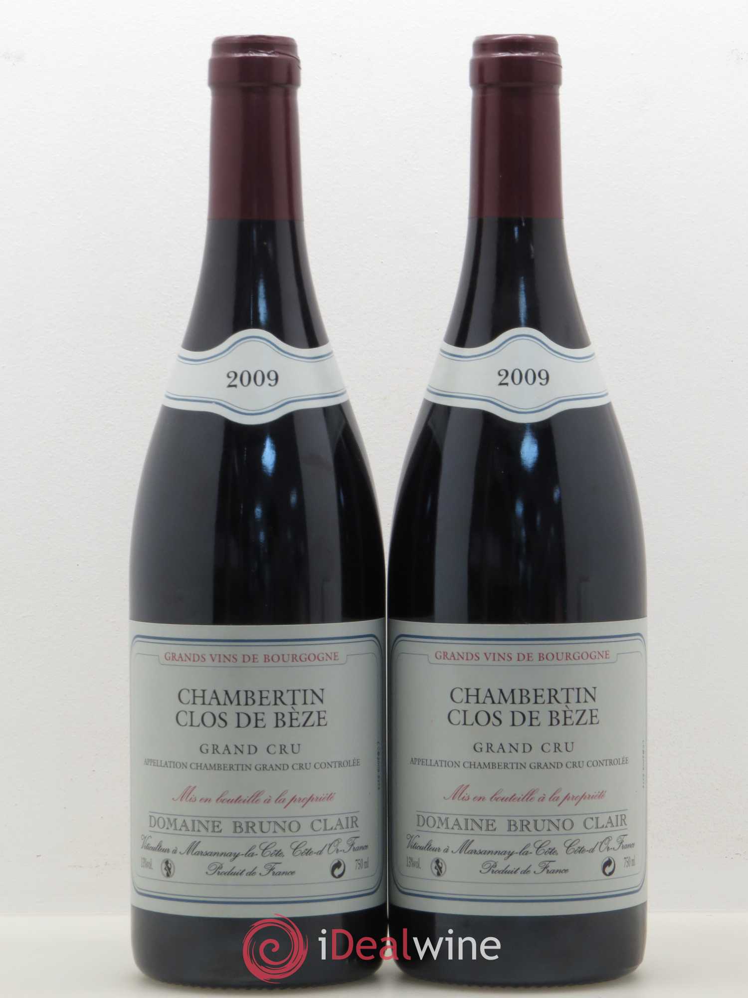 Chambertin Clos de Bèze Grand Cru Bruno Clair (Domaine) 2009 - Lot de 2 bouteilles - 0