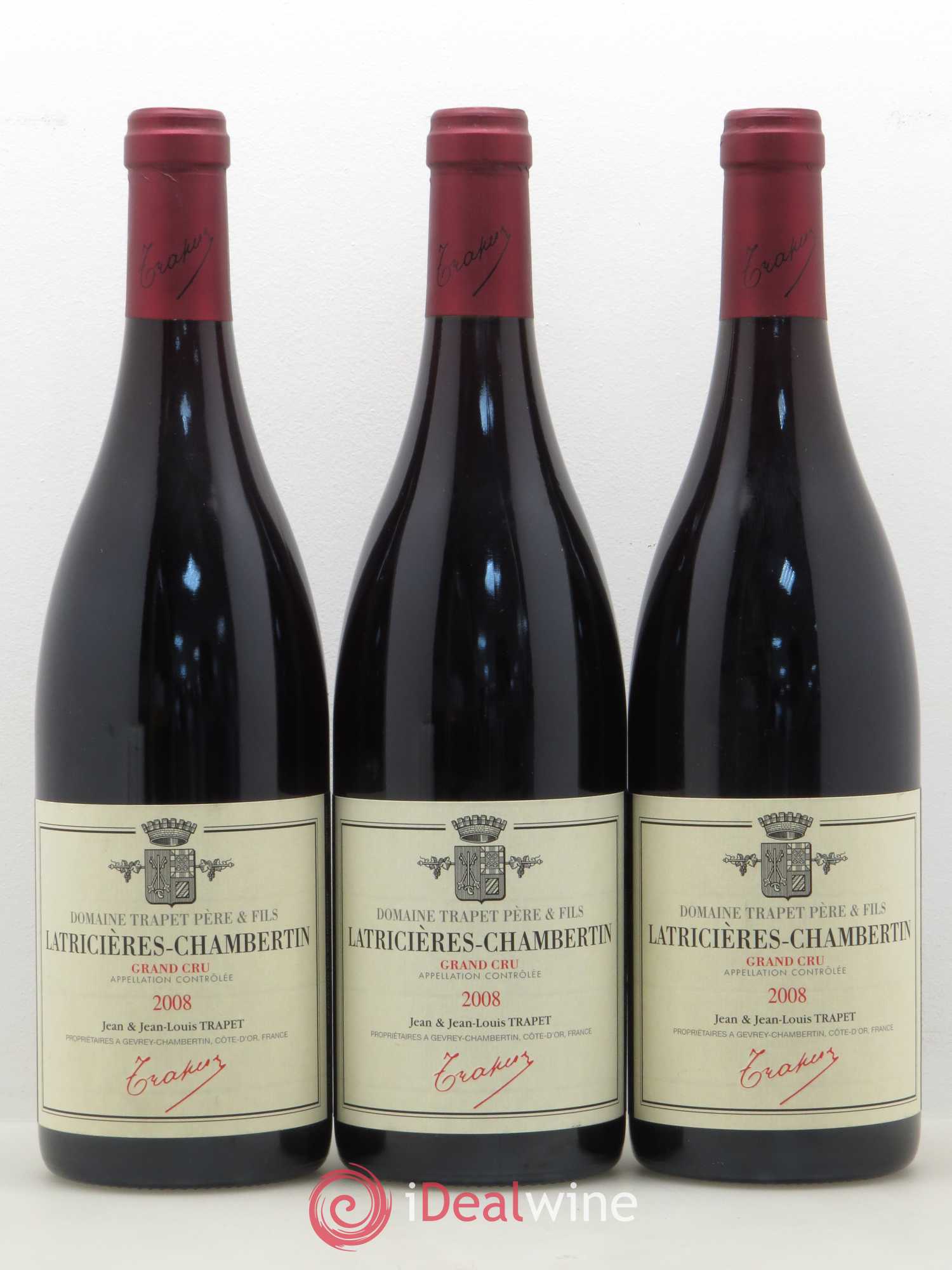 Latricières-Chambertin Grand Cru Domaine Trapet 2008 - Lot de 3 bouteilles - 0