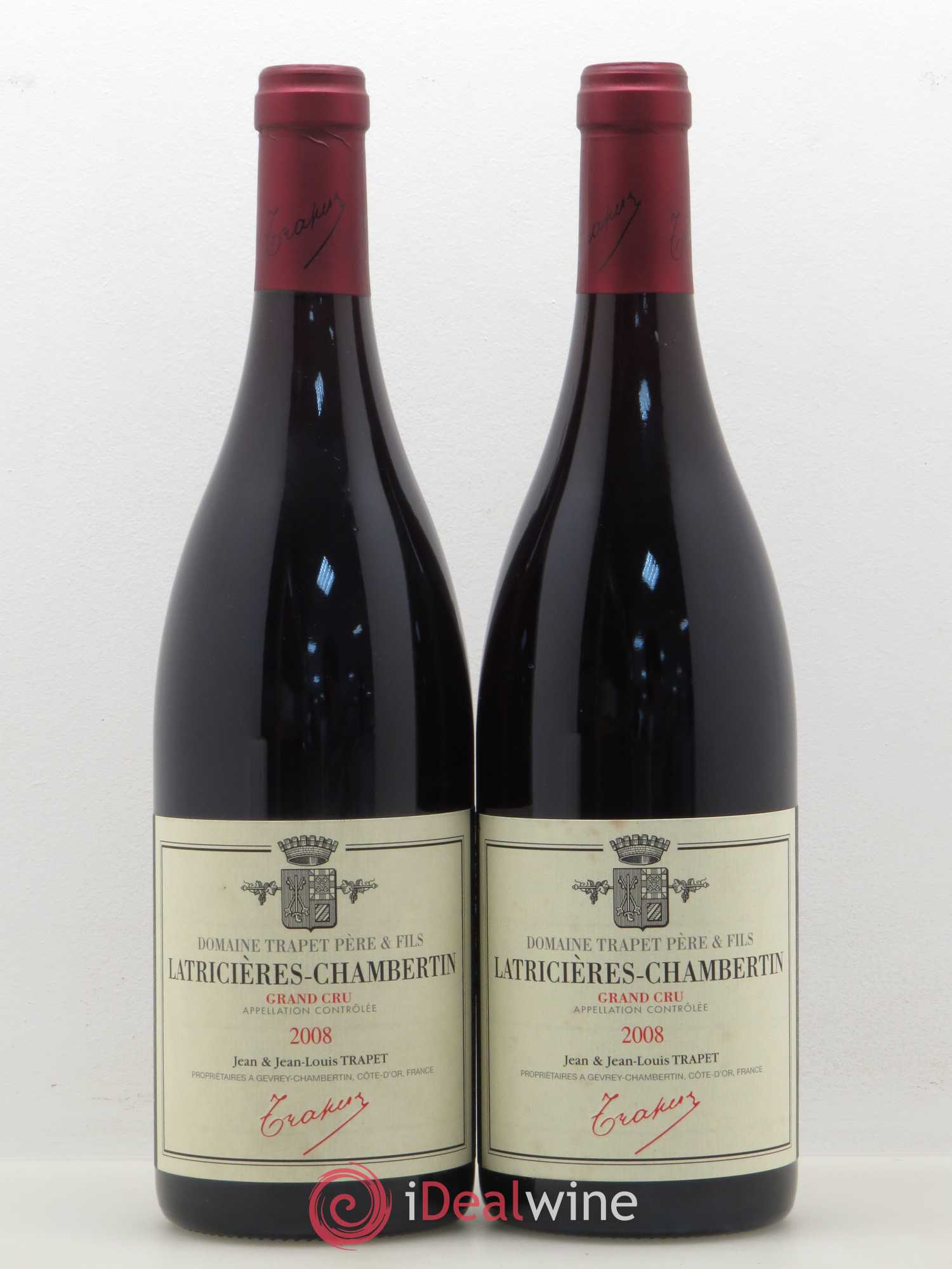 Latricières-Chambertin Grand Cru Domaine Trapet 2008 - Lot de 2 bouteilles - 0
