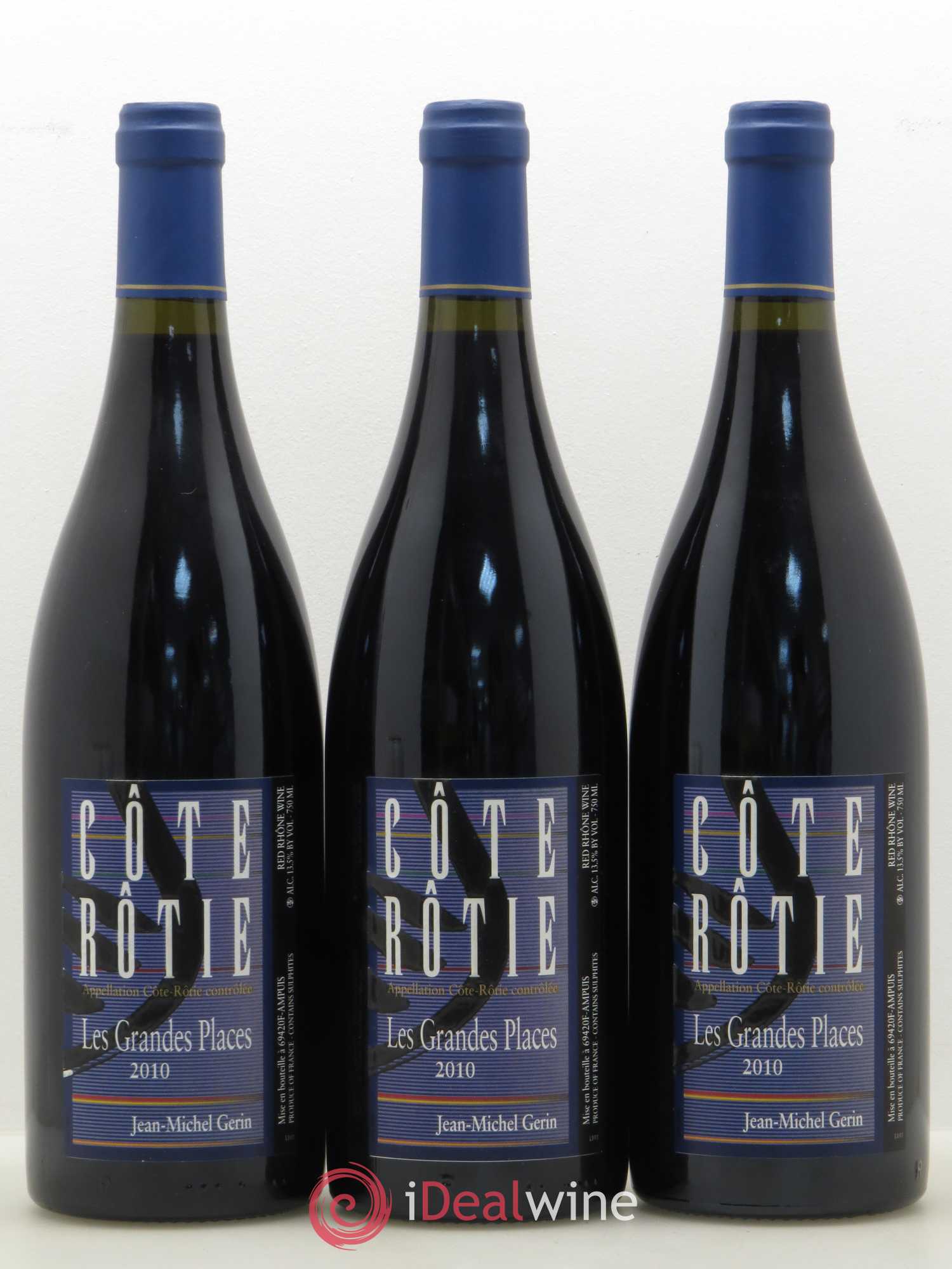 Côte-Rôtie Les Grandes Places Jean-Michel Gerin 2010 - Lot de 3 bouteilles - 0