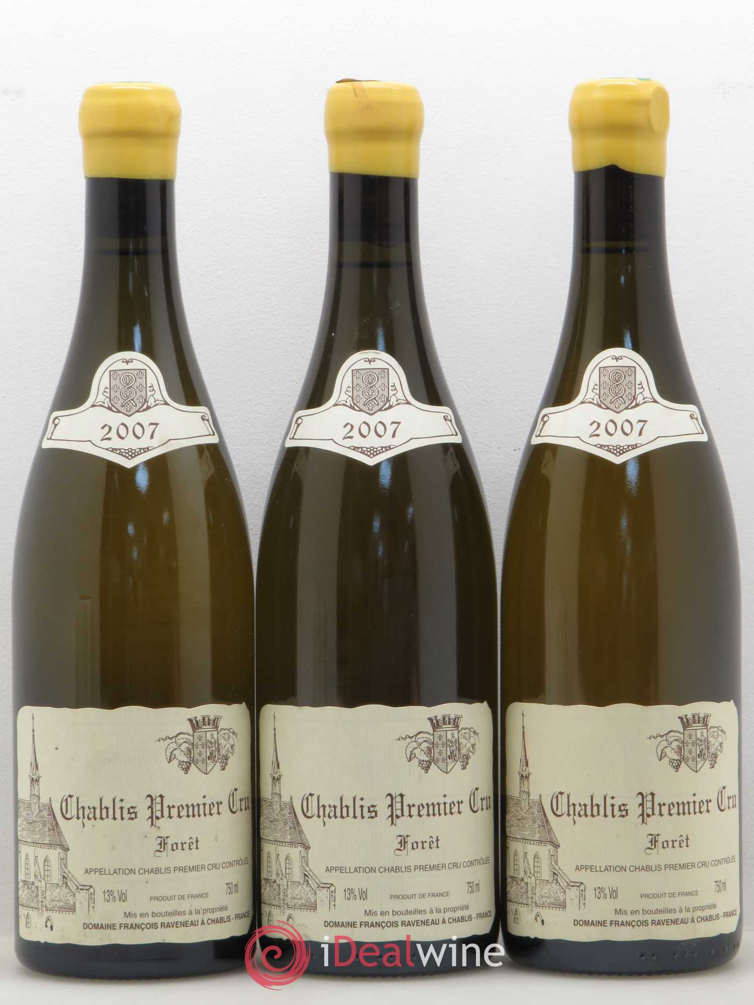 Chablis 1er Cru Forêt Raveneau (Domaine) 2007 - Lot de 3 bouteilles - 0