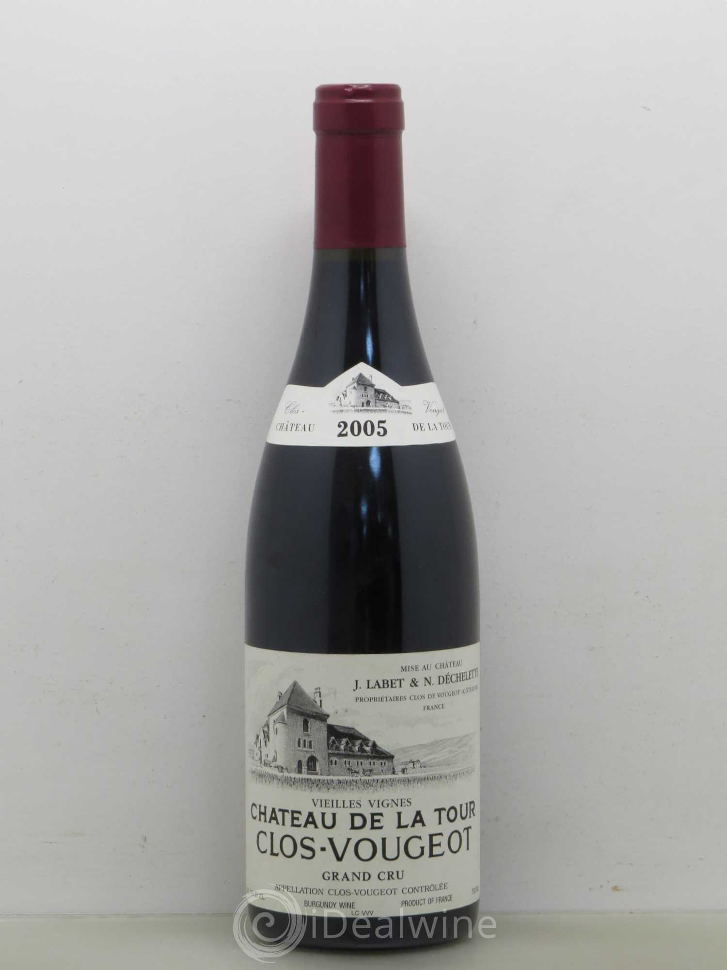 Clos de Vougeot Grand Cru Vieilles Vignes Château de La Tour 2005 - Lot de 1 bouteille - 0