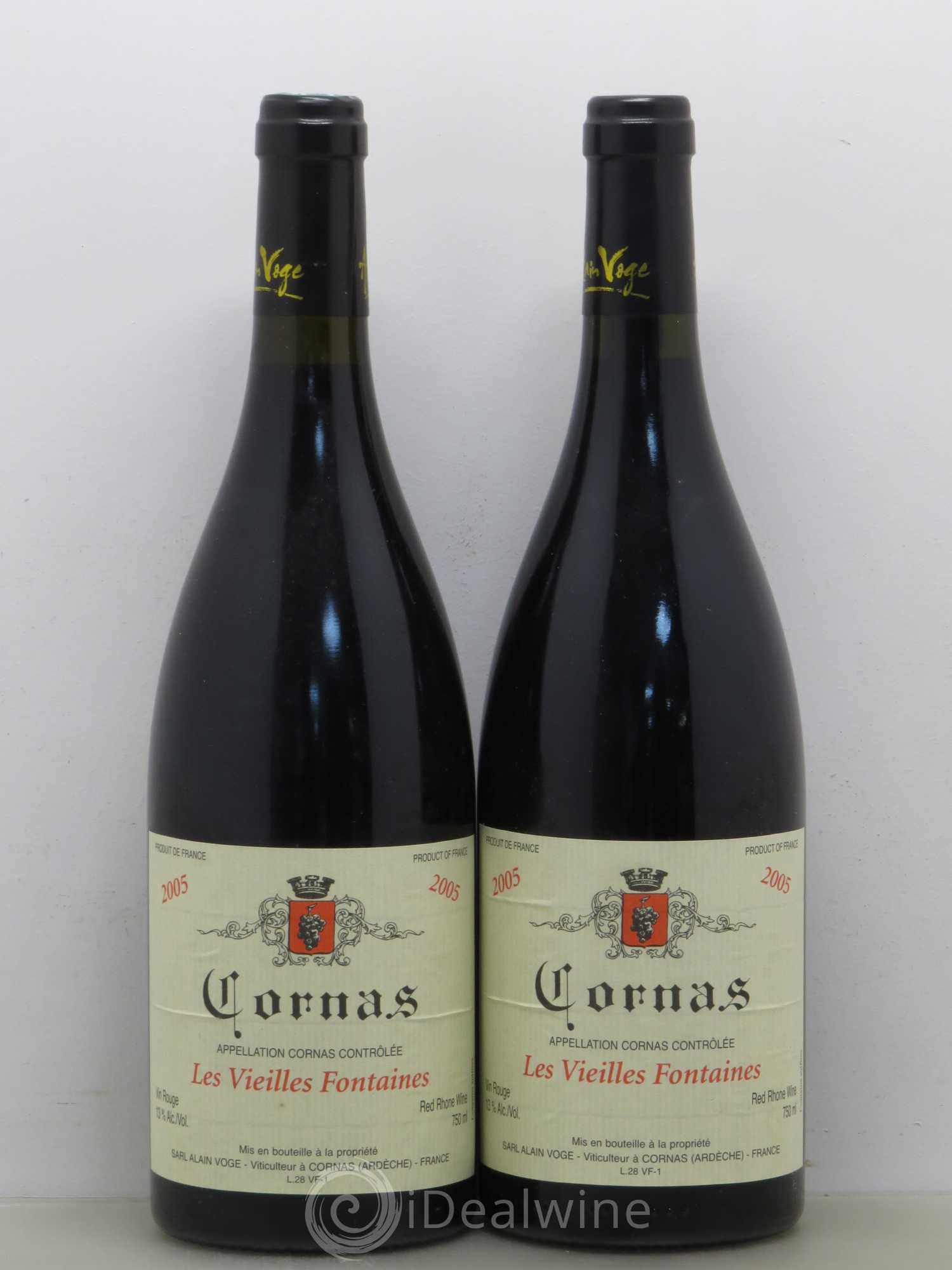 Cornas Les Vieilles Fontaines Alain Voge (Domaine) 2005 - Lotto di 2 bottiglie - 0