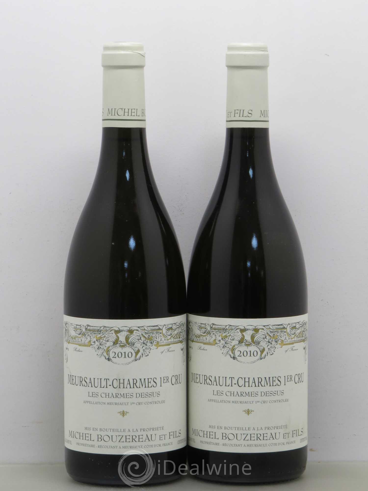 Meursault 1er Cru Charmes Les Charmes Dessus Michel Bouzereau et Fils (Domaine) 2010 - Lot de 2 bouteilles - 0