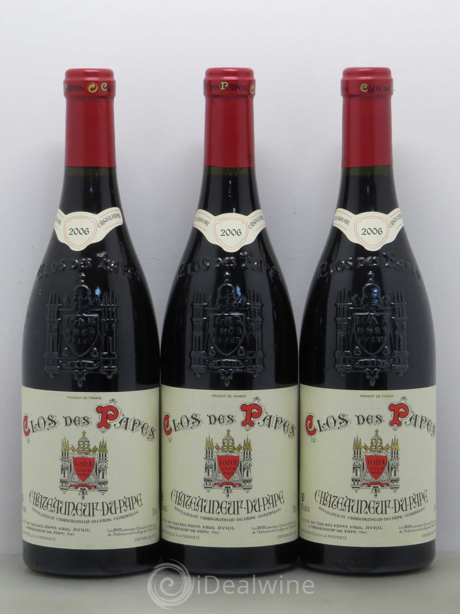 Châteauneuf-du-Pape Clos des Papes - Paul Avril 2006 - Lot de 6 bouteilles - 1