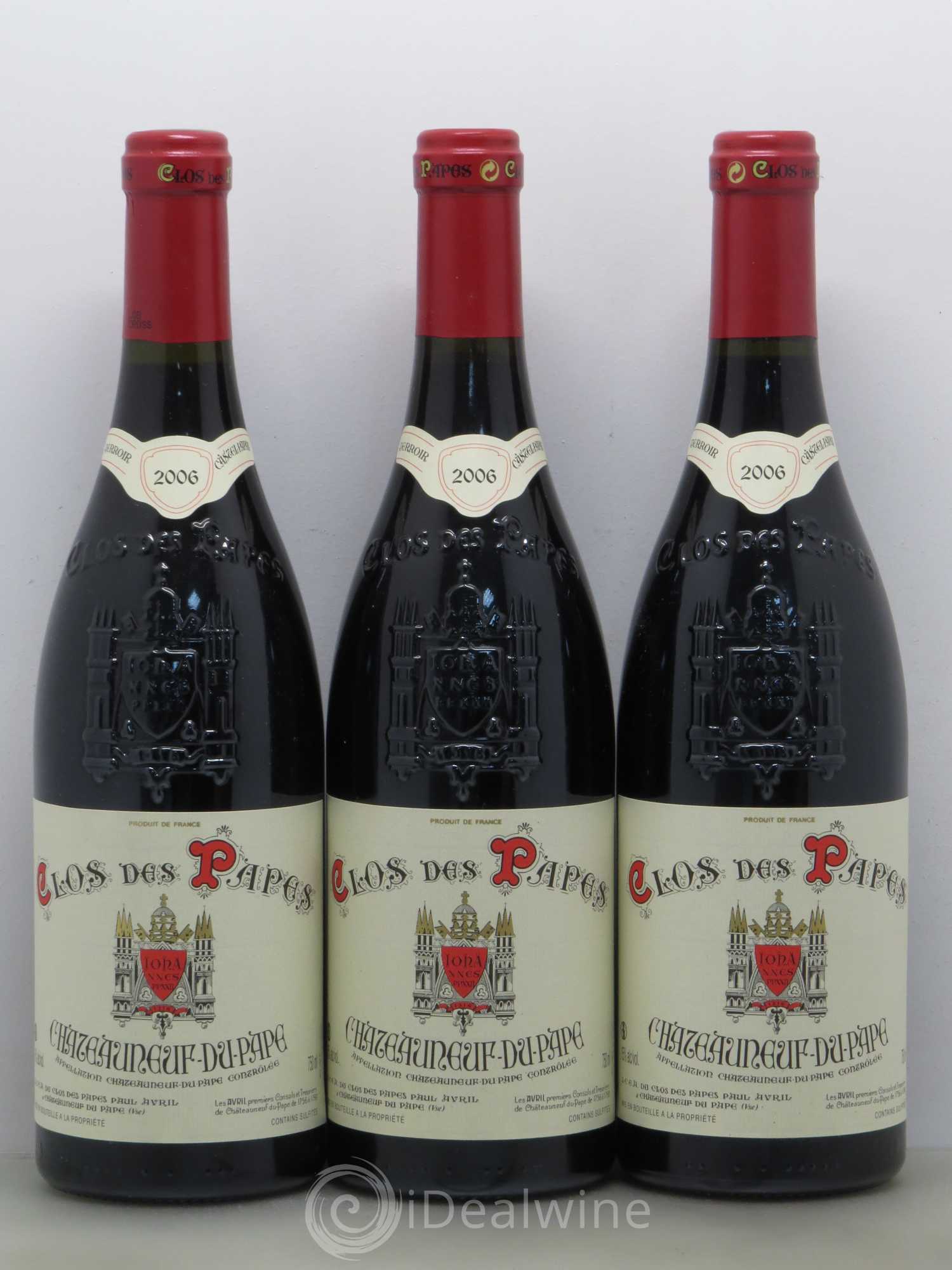 Châteauneuf-du-Pape Clos des Papes - Paul Avril 2006 - Lot de 6 bouteilles - 1