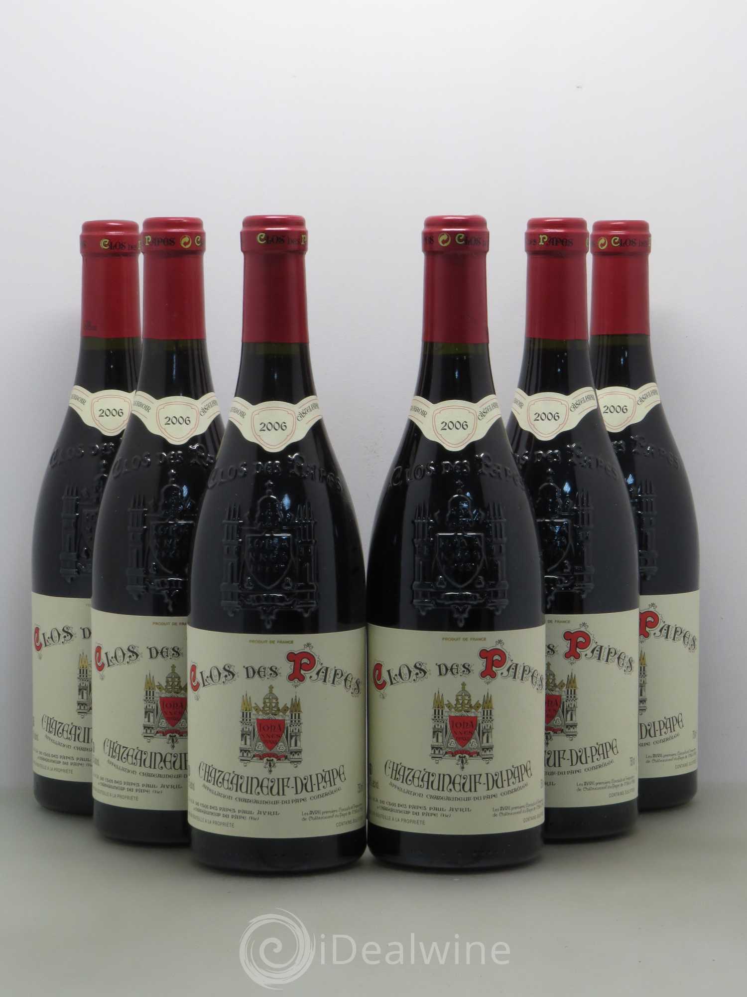 Châteauneuf-du-Pape Clos des Papes - Paul Avril 2006 - Lot de 6 bouteilles - 0