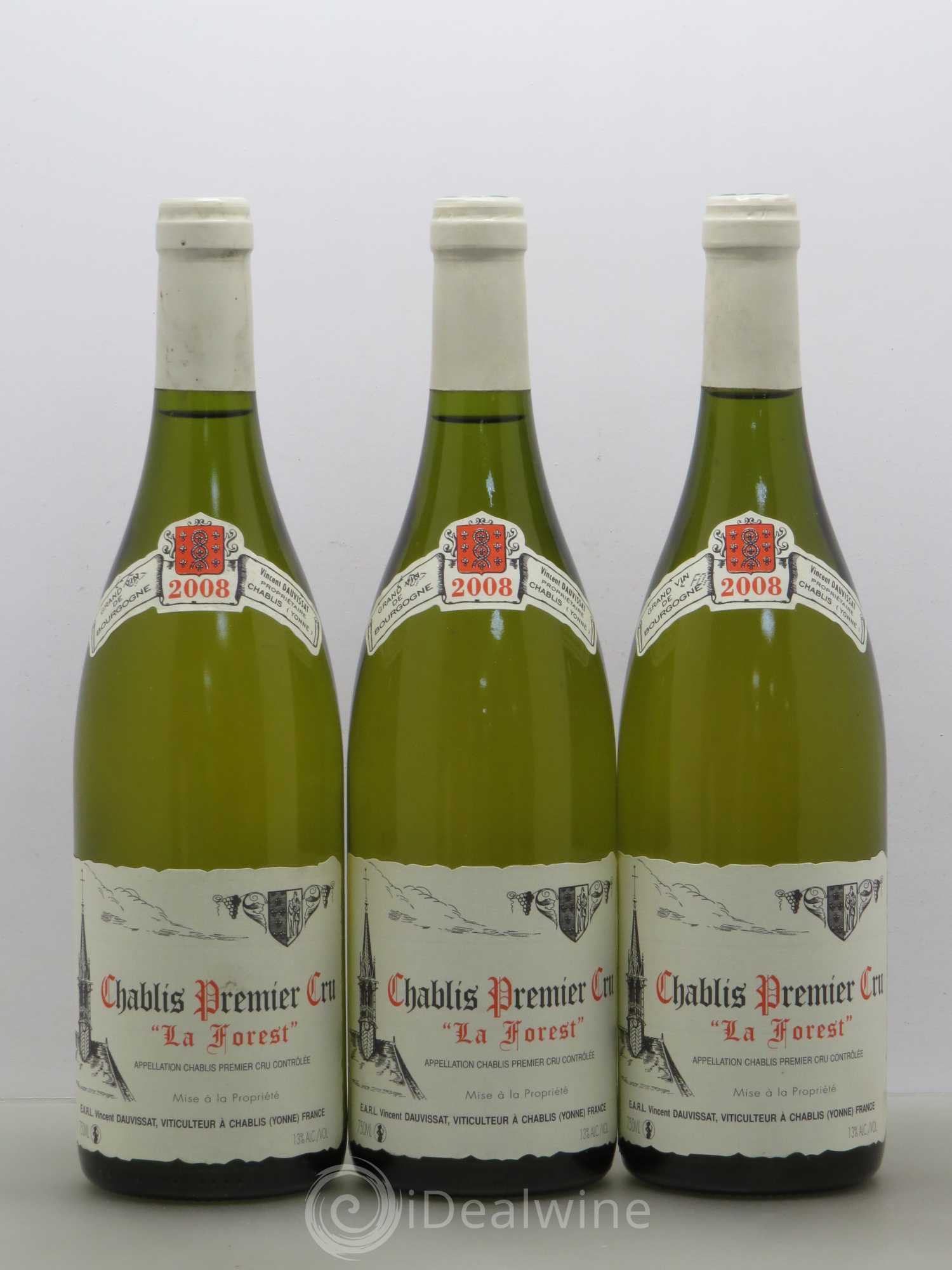 Chablis 1er Cru La Forest Vincent Dauvissat (Domaine) 2008 - Lot de 6 bouteilles - 1
