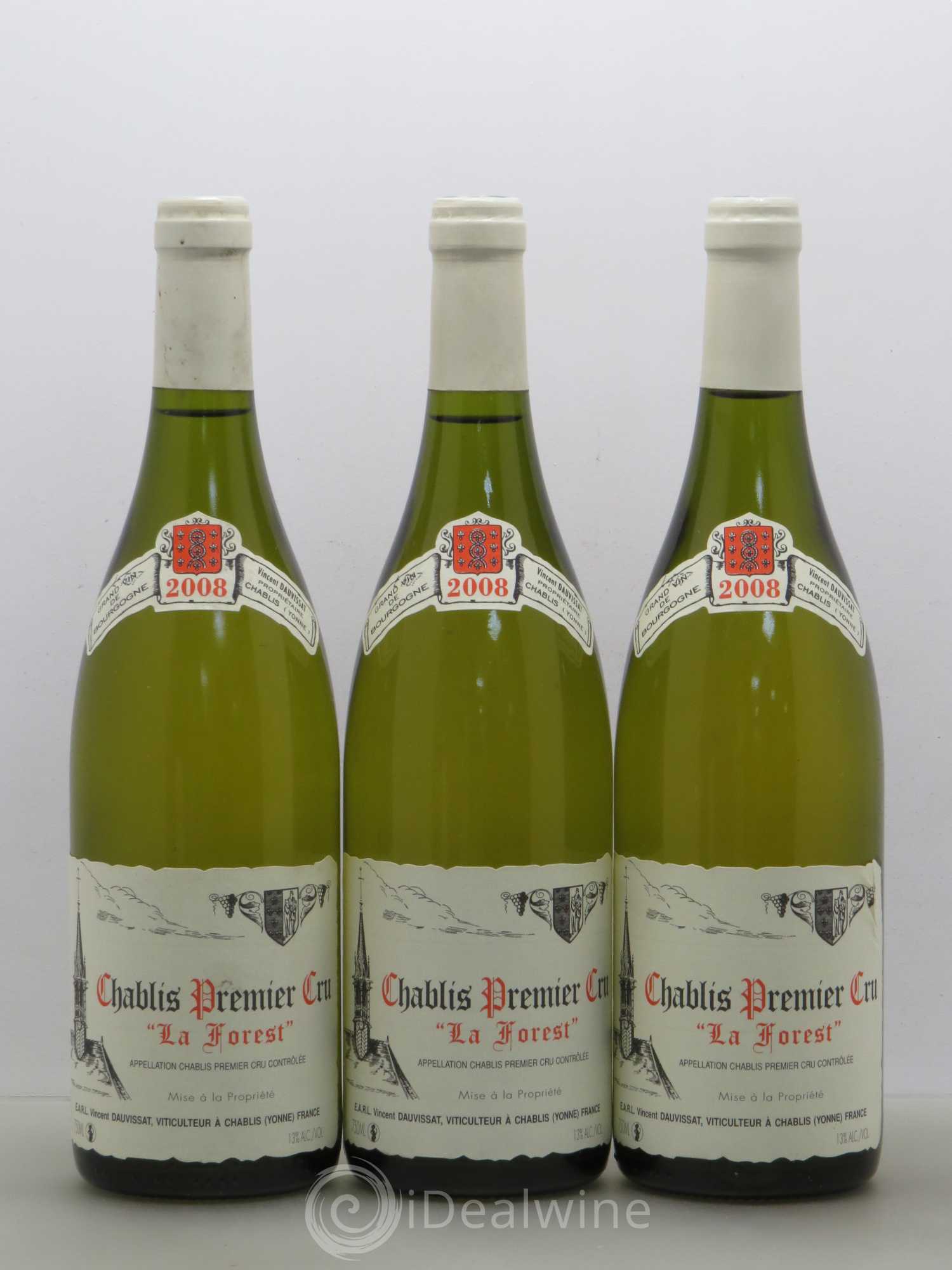 Chablis 1er Cru La Forest Vincent Dauvissat (Domaine) 2008 - Lot de 6 bouteilles - 2