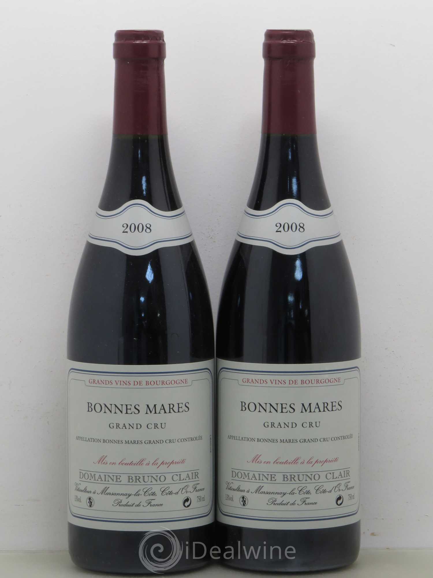 Bonnes-Mares Grand Cru Bruno Clair (Domaine) 2008 - Lot de 2 bouteilles - 0