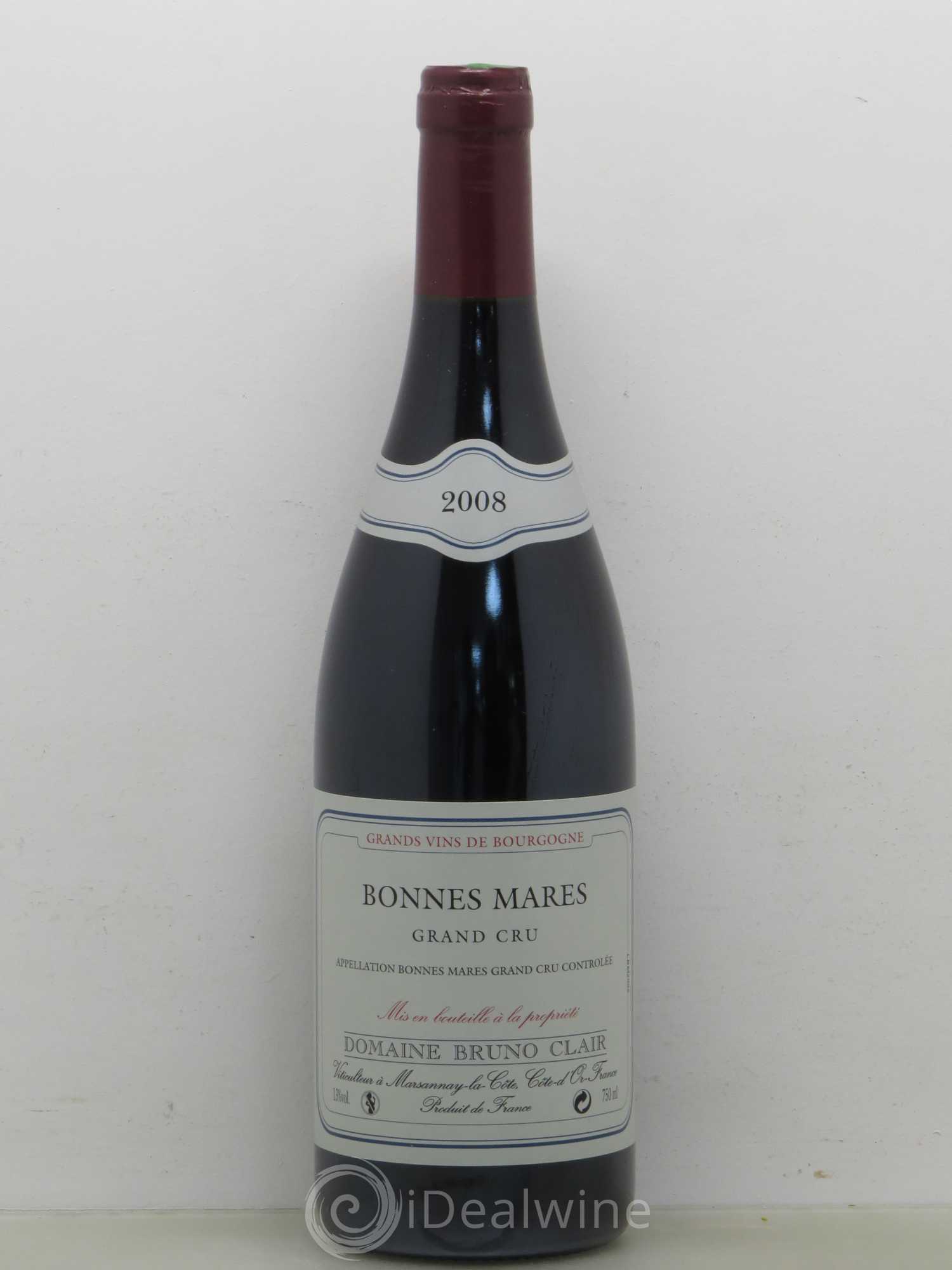 Bonnes-Mares Grand Cru Bruno Clair (Domaine) 2008 - Lot de 1 bouteille - 0