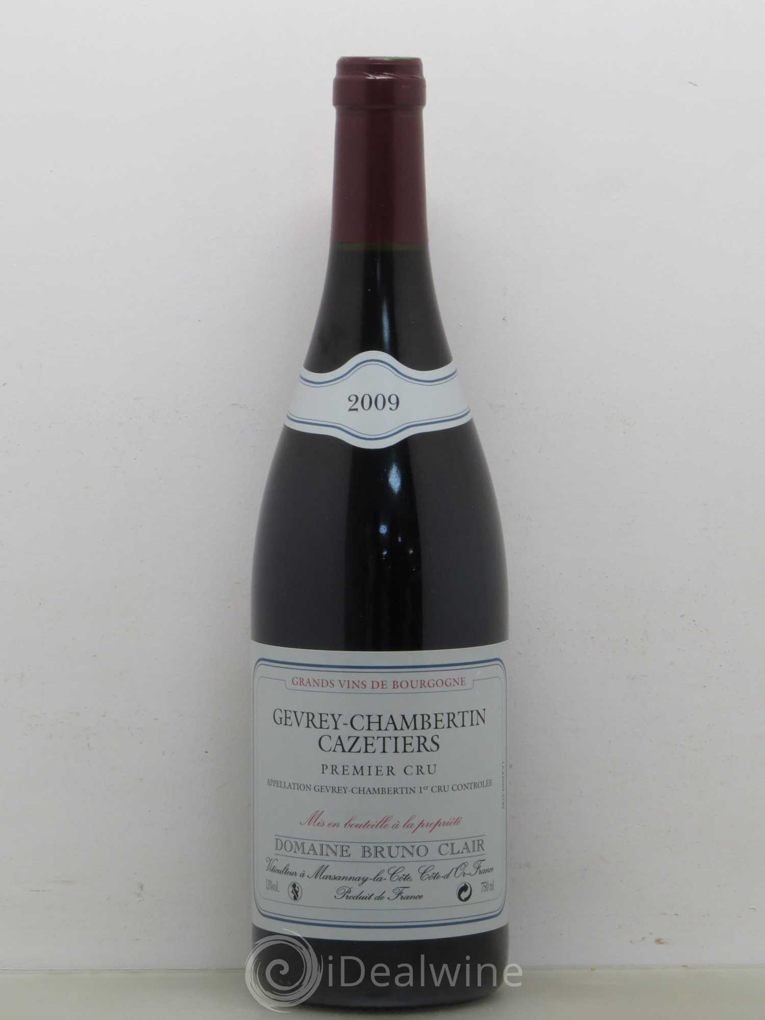 Gevrey-Chambertin 1er Cru Les Cazetiers Bruno Clair (Domaine) 2009 - Lot de 1 bouteille - 0