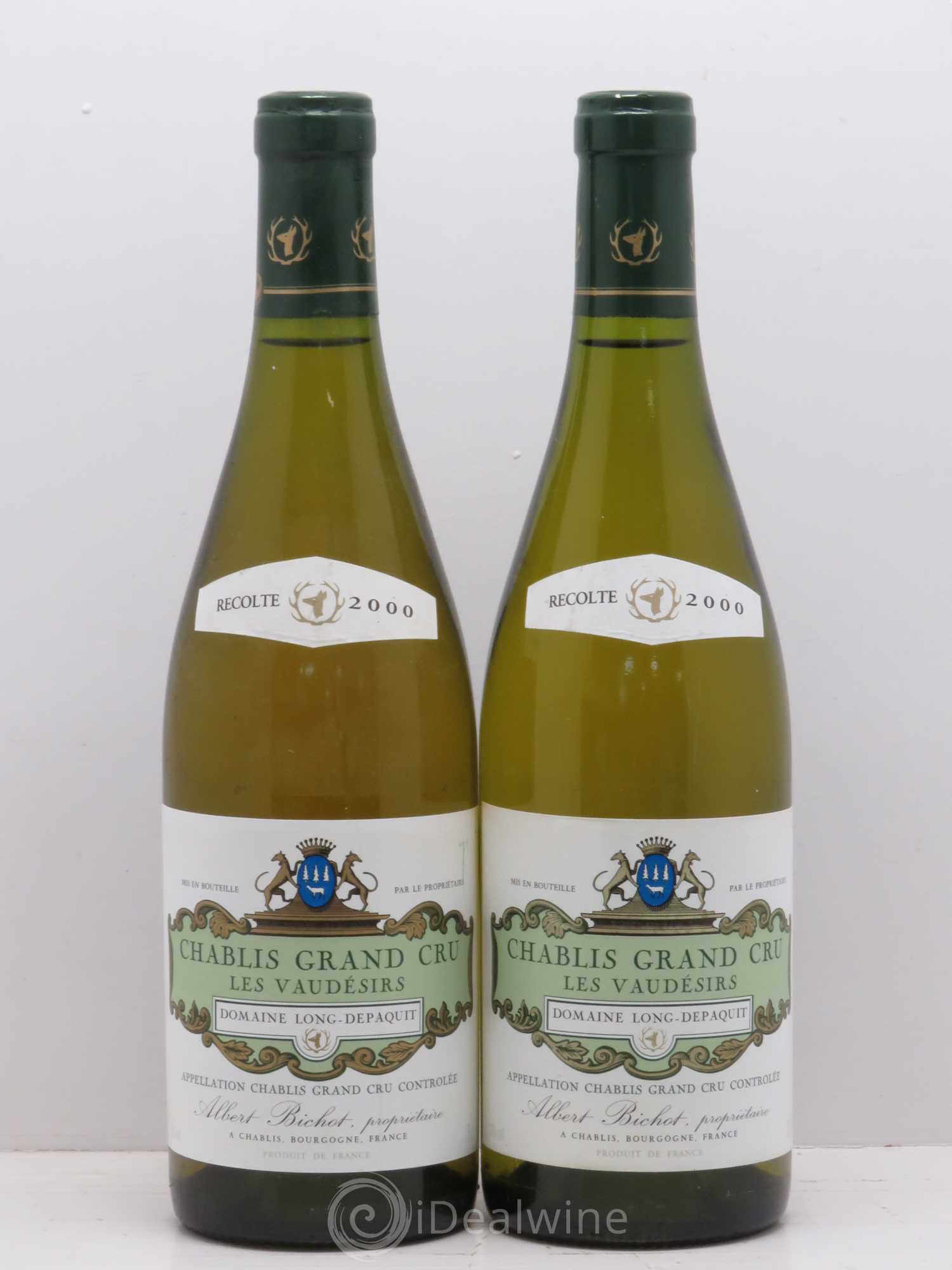 Chablis Grand Cru Vaudésir Long Depaquit - Albert Bichot (Domaine) 2000 - Lot de 2 bouteilles - 0