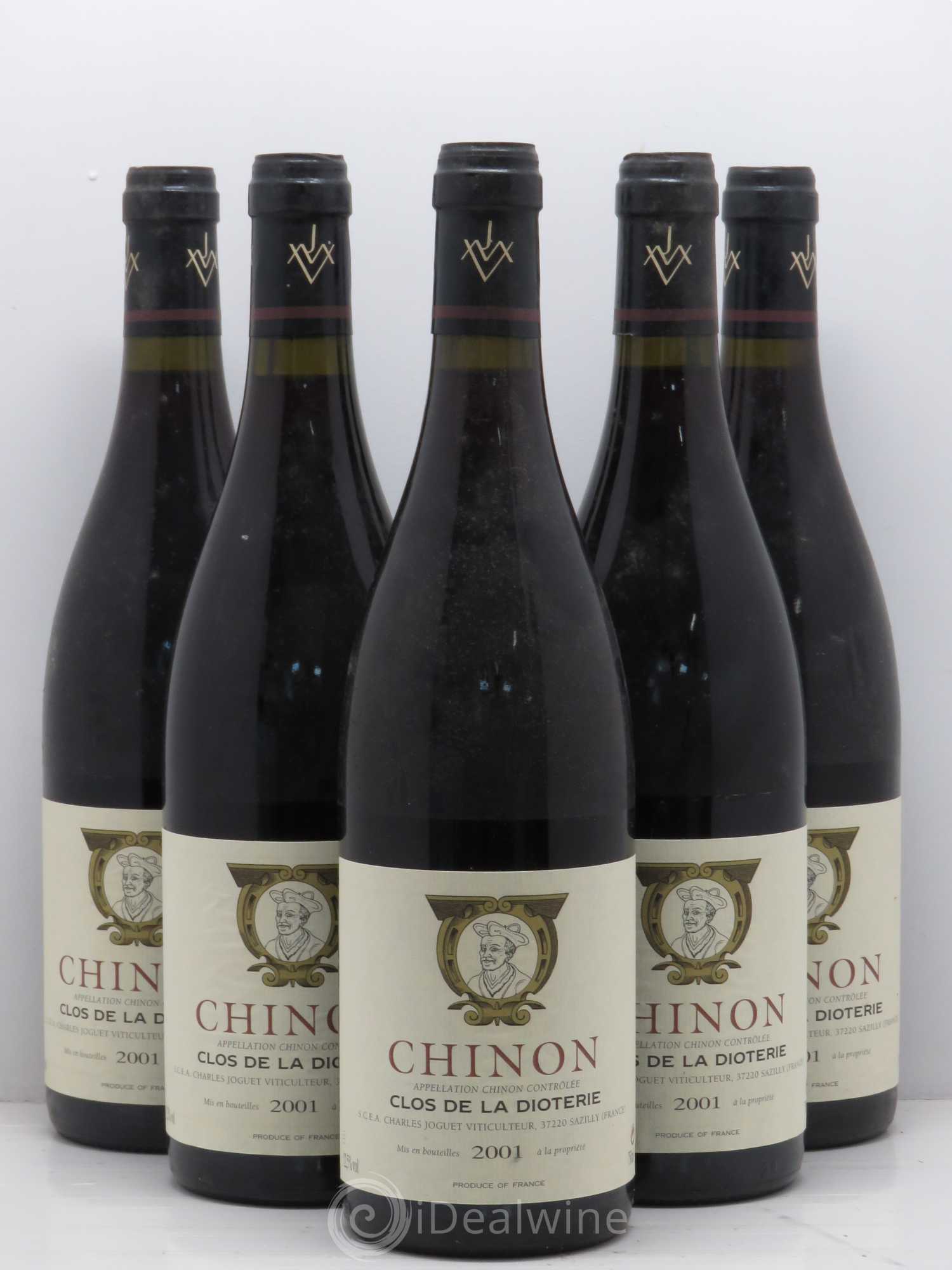 Chinon Clos de La Dioterie Charles Joguet 2001 - Lot de 5 bouteilles - 0