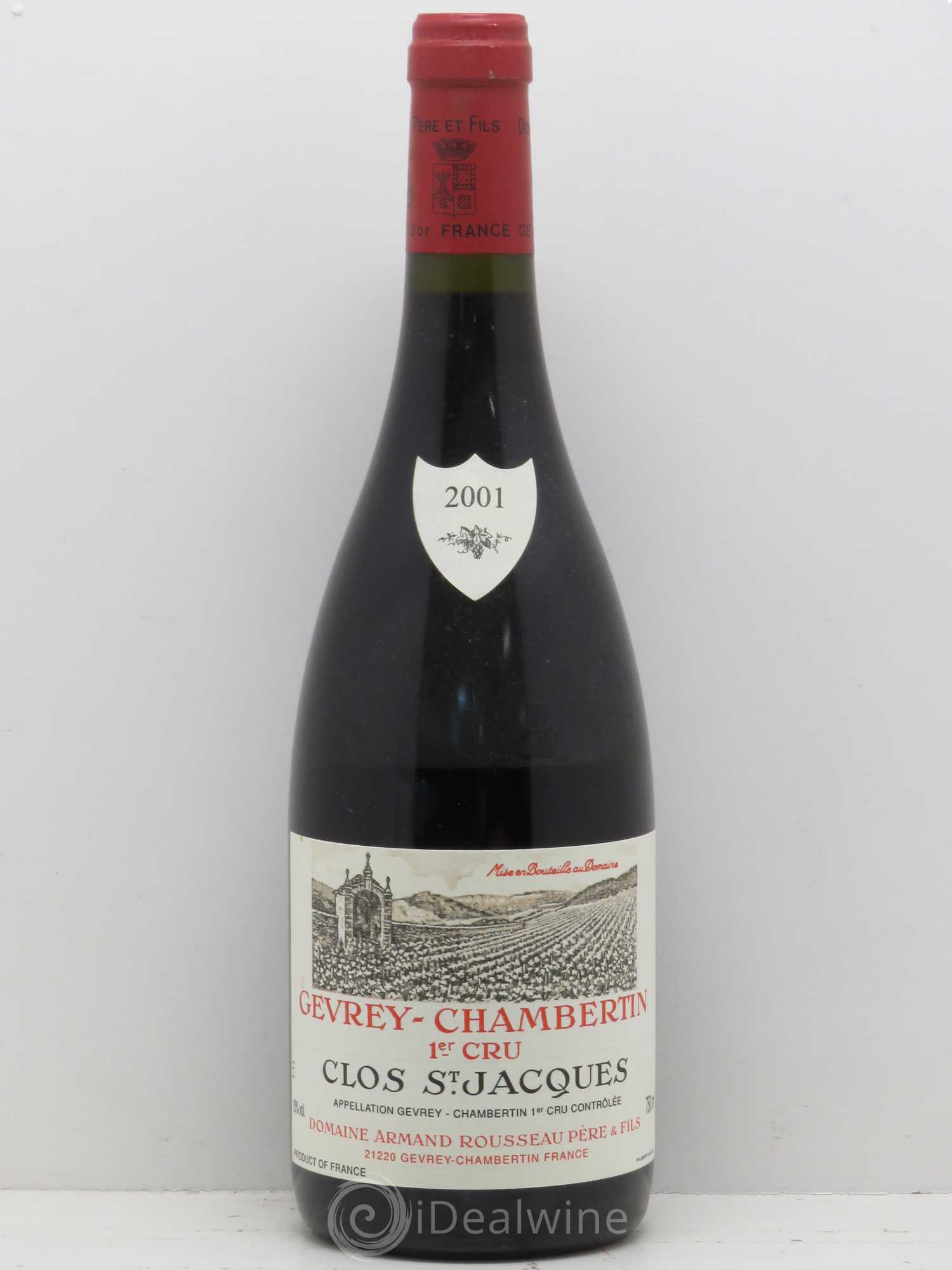 Gevrey-Chambertin 1er Cru Clos Saint-Jacques Armand Rousseau (Domaine) 2001 - Lot de 1 bouteille - 0