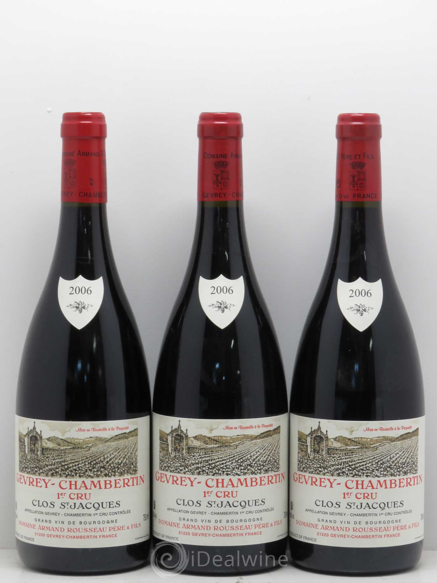 Gevrey-Chambertin 1er Cru Clos Saint-Jacques Armand Rousseau (Domaine) 2006 - Lot de 3 bouteilles - 0