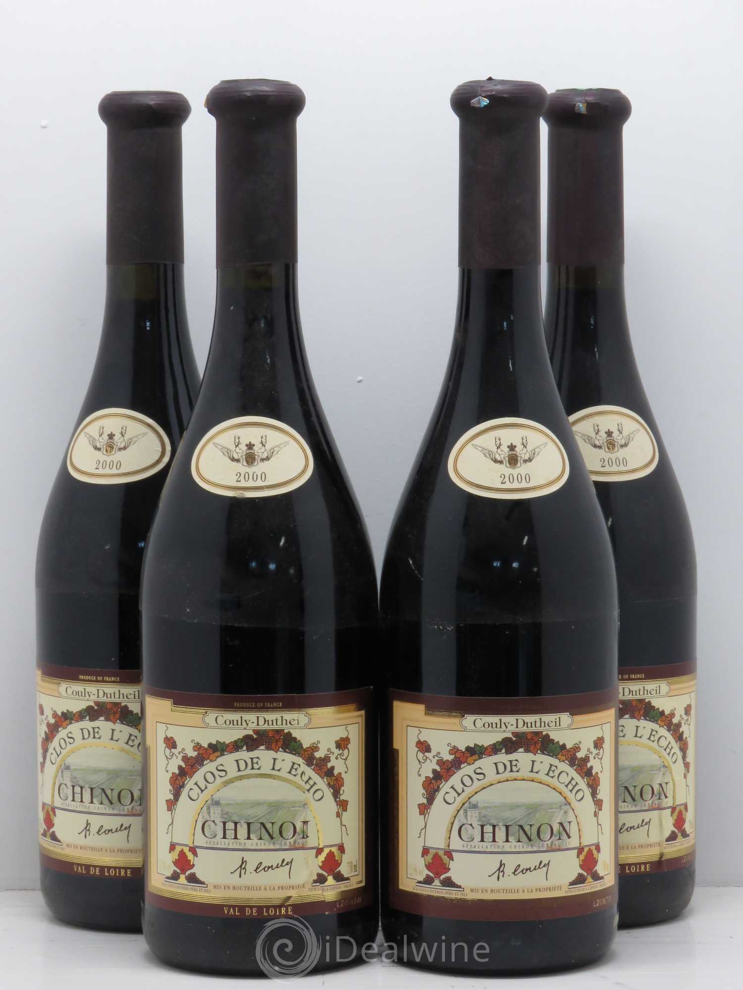 Chinon Clos de l'Echo Couly-Dutheil 2000 - Lot de 4 bouteilles - 0