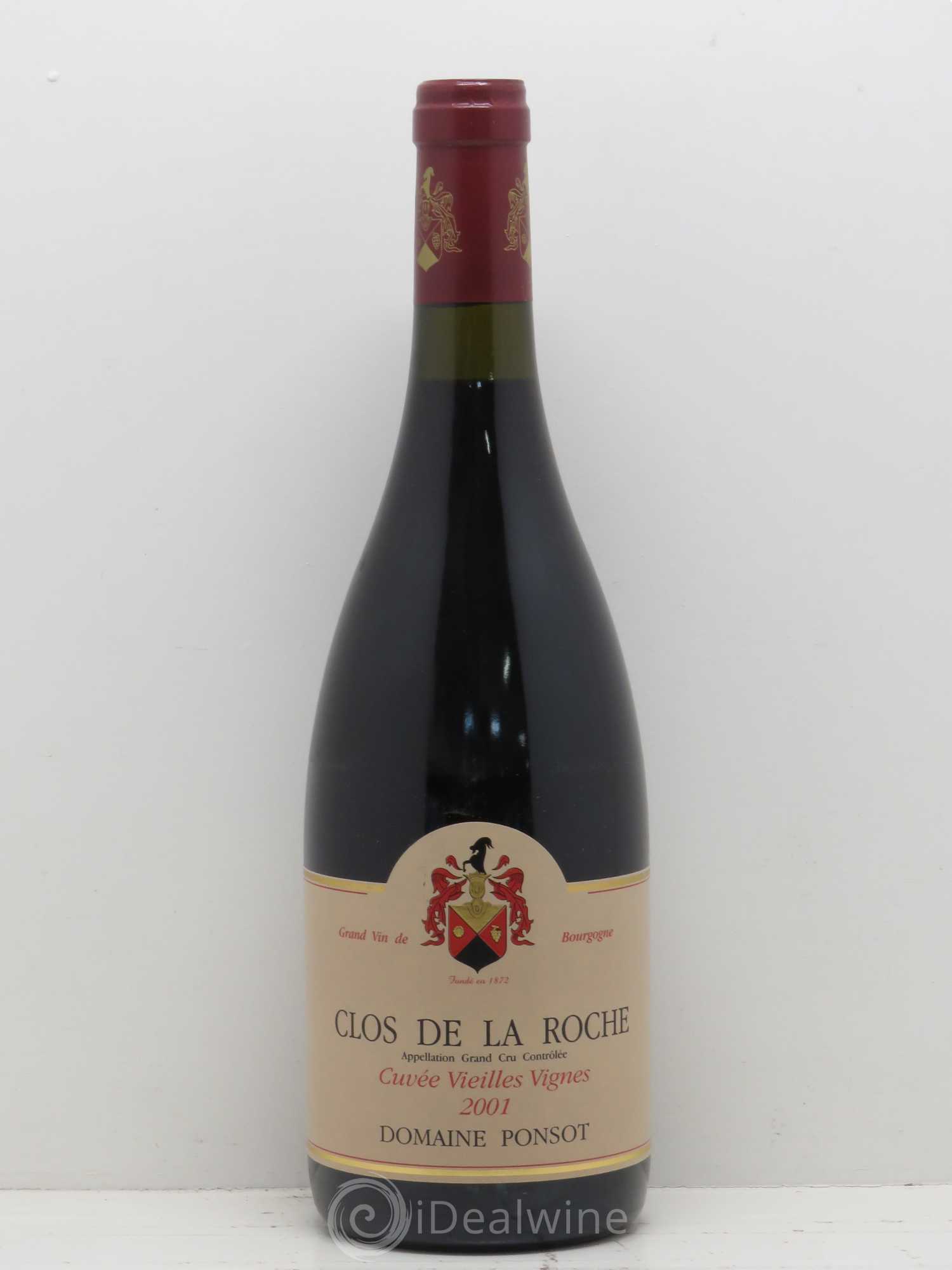 Clos de la Roche Grand Cru Vieilles Vignes Ponsot (Domaine) 2001 - Lot de 1 bouteille - 0