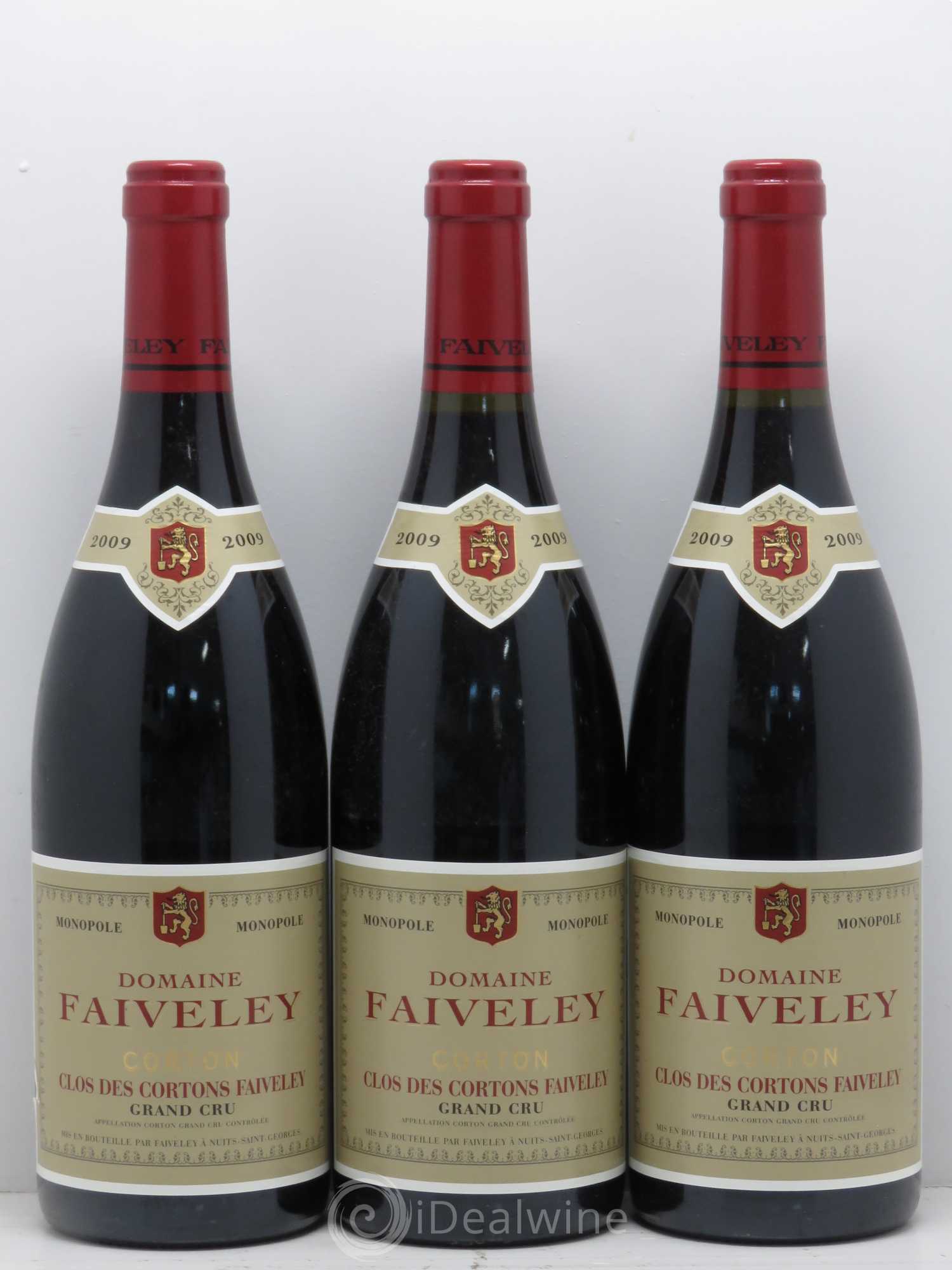 Corton Grand Cru Clos des Cortons Faiveley 2009 - Lot de 3 bouteilles - 0