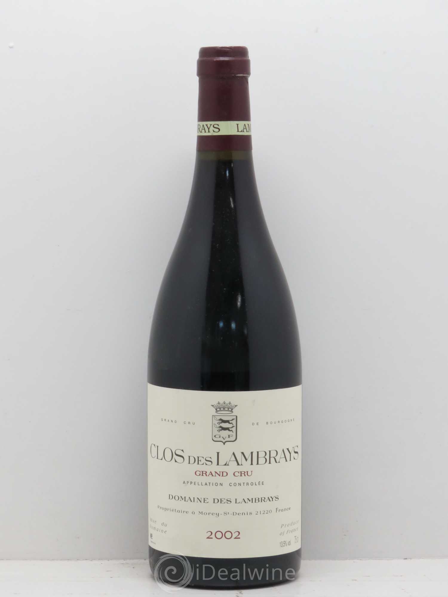 Clos des Lambrays Grand Cru Domaine des Lambrays 2002 - Lot de 1 bouteille - 0