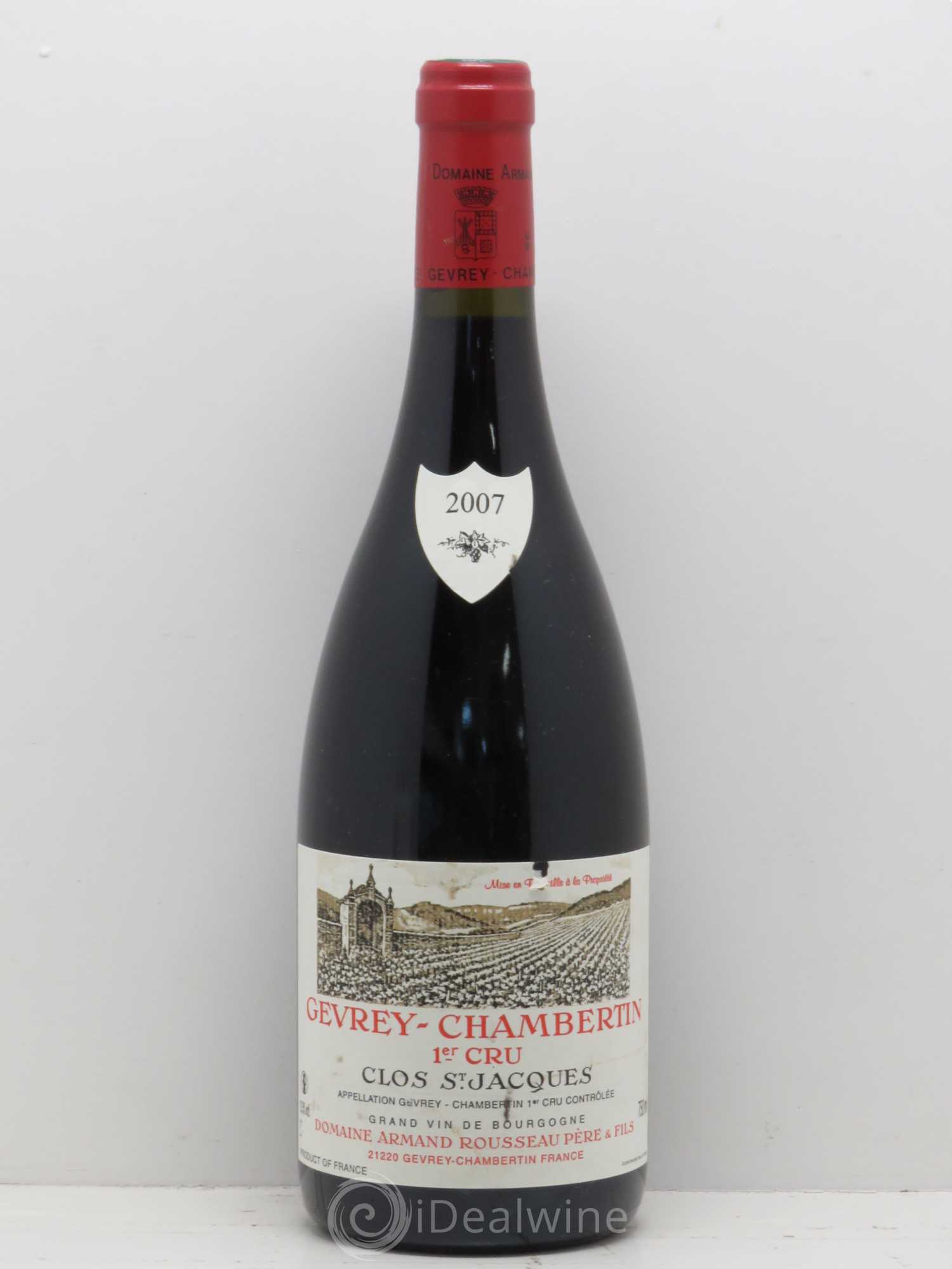 Gevrey-Chambertin 1er Cru Clos Saint-Jacques Armand Rousseau (Domaine) 2007 - Lot de 1 bouteille - 0