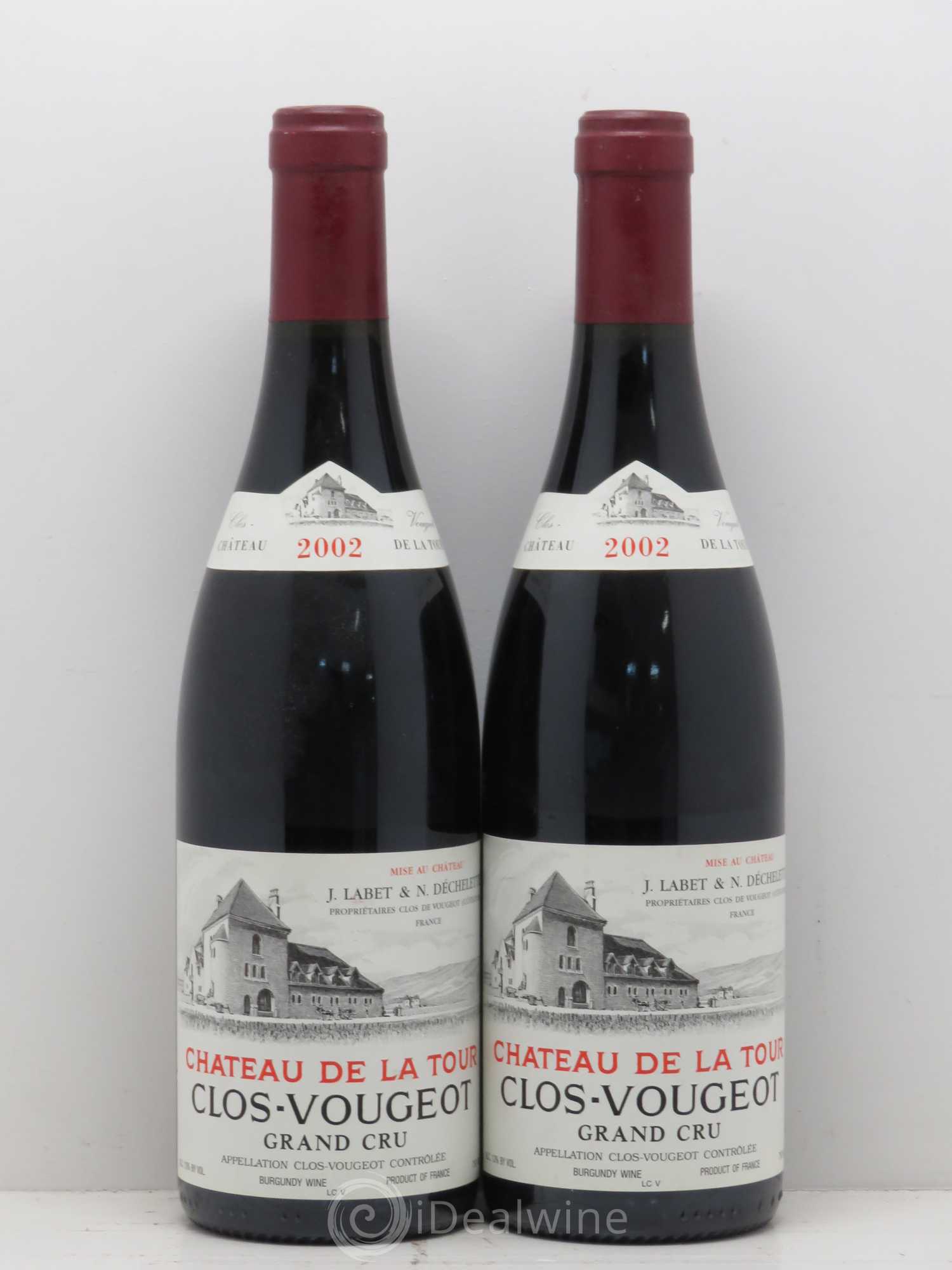 Clos de Vougeot Grand Cru Château de La Tour 2002 - Lot de 2 bouteilles - 0