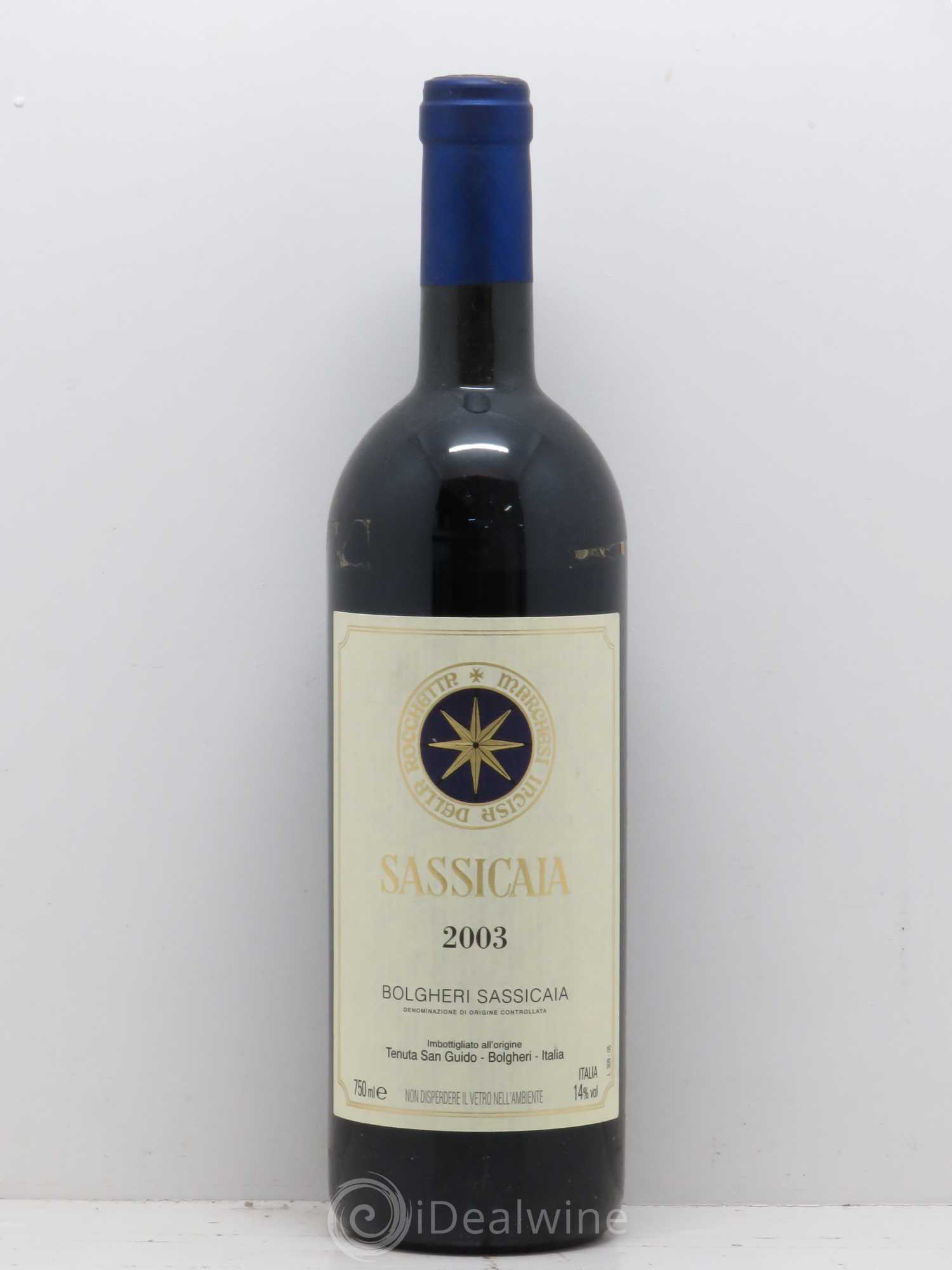 Bolgheri DOC Sassicaia Tenuta San Guido 2003 - Lot de 1 bouteille - 0