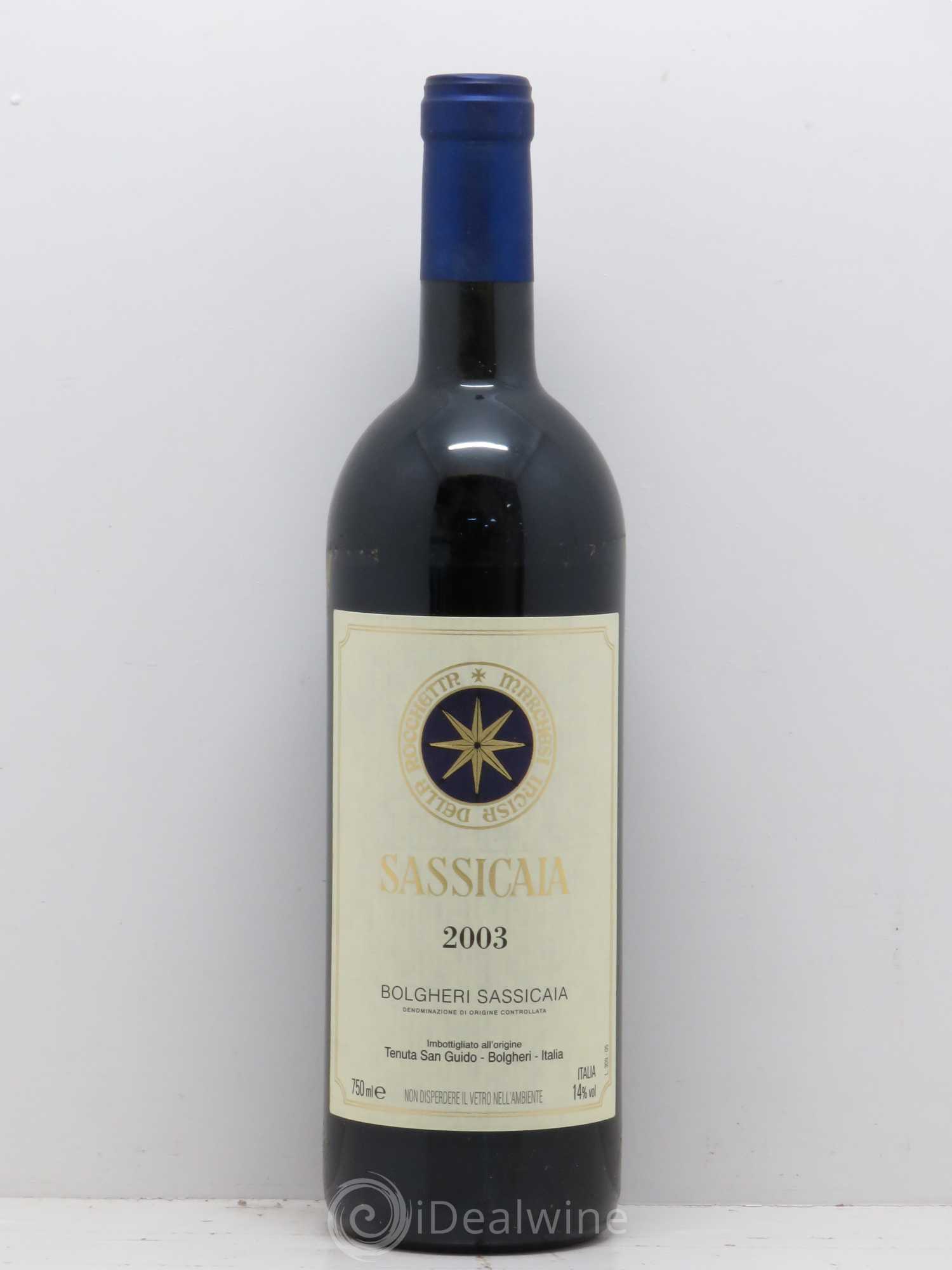 Bolgheri DOC Sassicaia Tenuta San Guido 2003 - Lot de 1 bouteille - 0