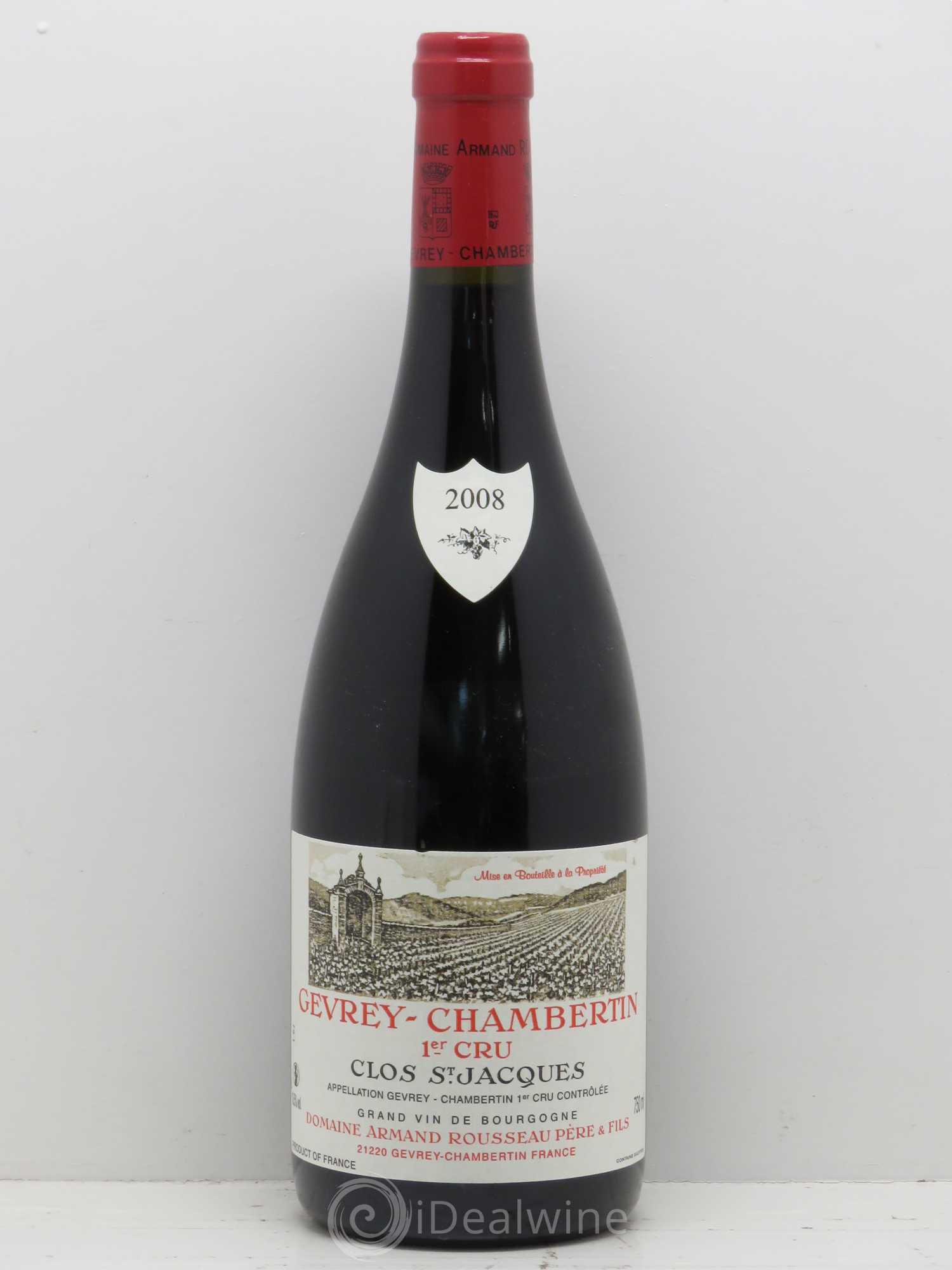 Gevrey-Chambertin 1er Cru Clos Saint-Jacques Armand Rousseau (Domaine) 2008 - Lot de 1 bouteille - 0