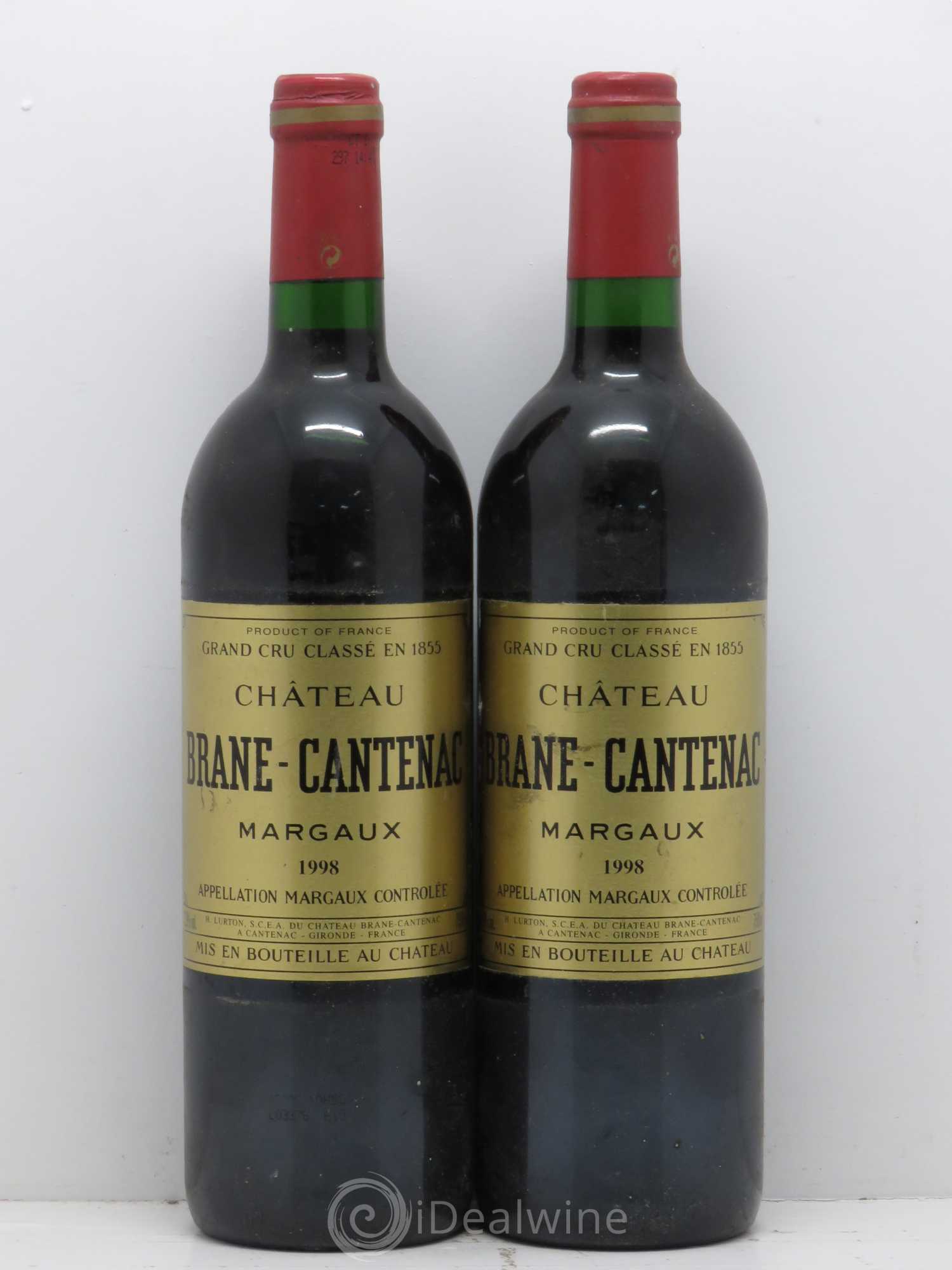 Château Brane Cantenac 2ème Grand Cru Classé 1998 - Lot de 2 bouteilles - 0