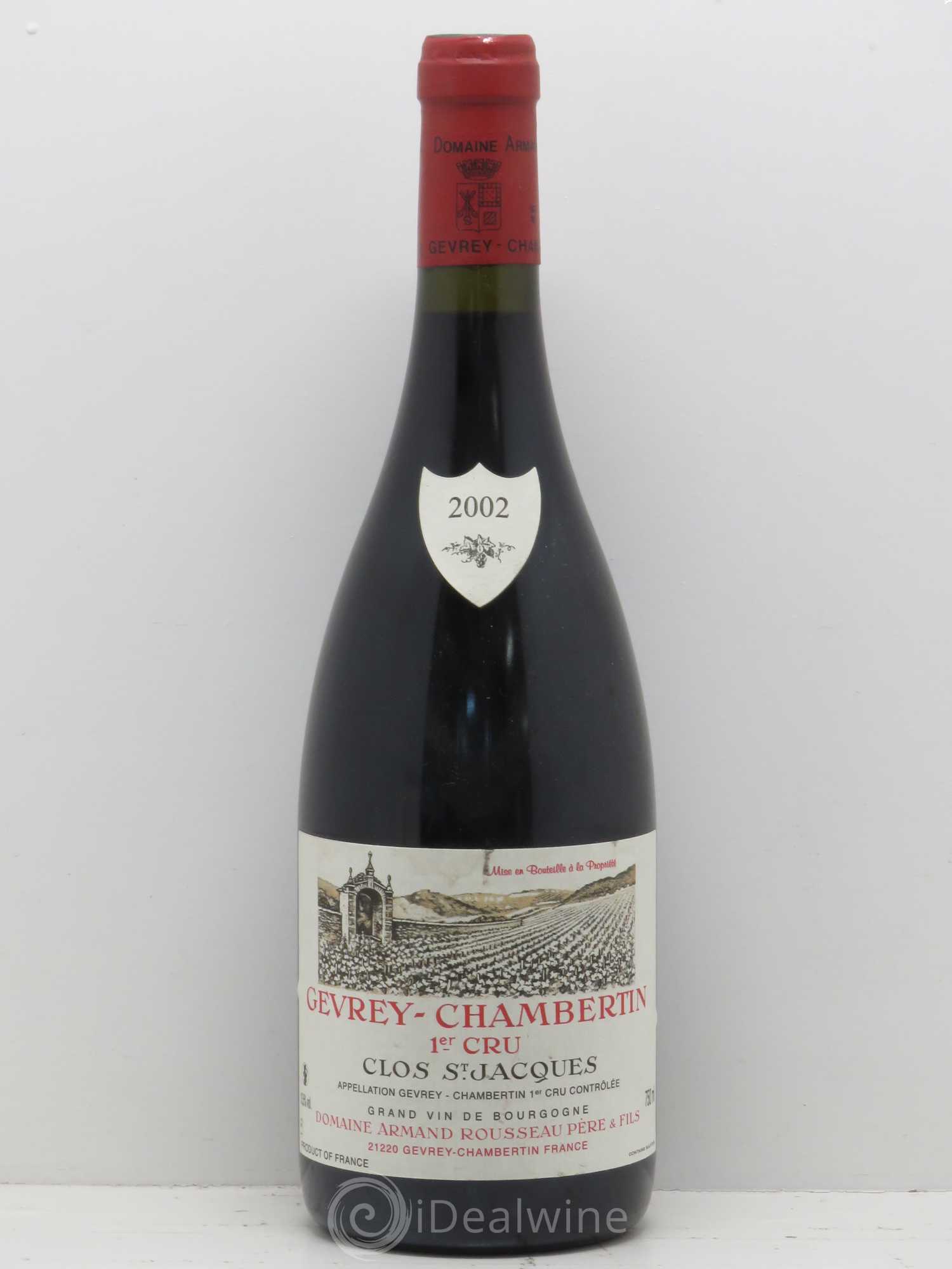 Gevrey-Chambertin 1er Cru Clos Saint-Jacques Armand Rousseau (Domaine) 2002 - Lot de 1 bouteille - 0