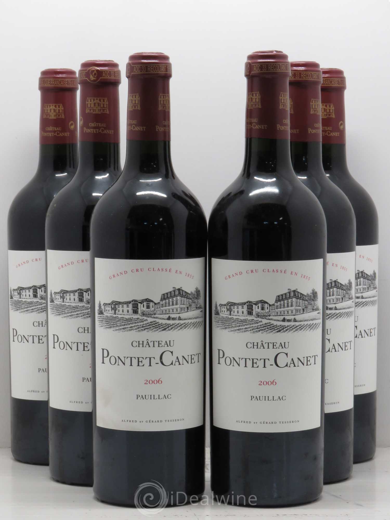 Château Pontet Canet 5ème Grand Cru Classé 2006 - Lot de 6 bouteilles - 0