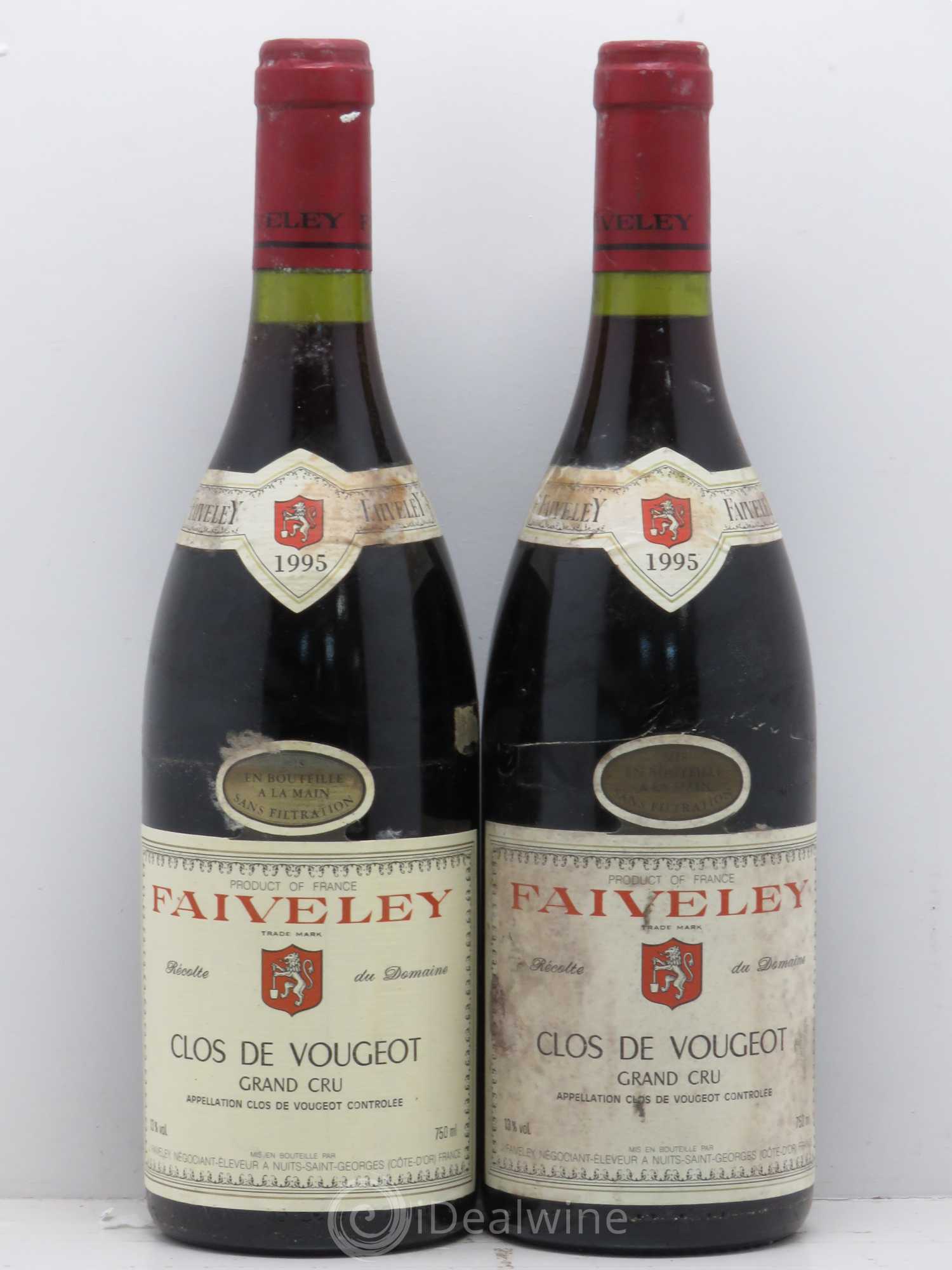 Clos de Vougeot Grand Cru Faiveley 1995 - Lot de 2 bouteilles - 0