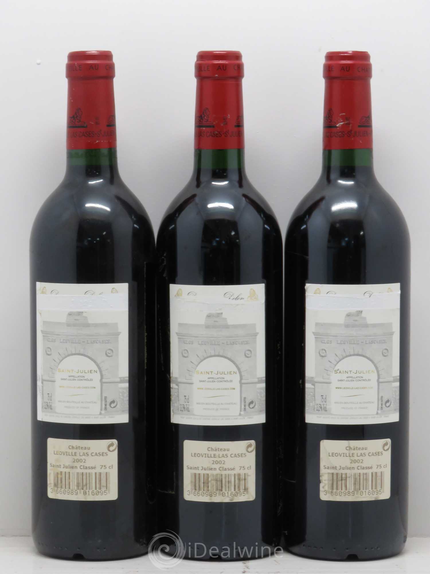 Château Léoville Las Cases 2ème Grand Cru Classé 2002 - Lotto di 3 bottiglie - 1