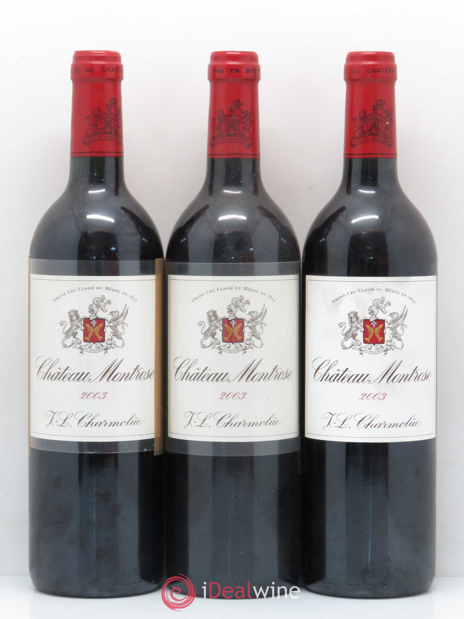 Château Montrose 2ème Grand Cru Classé 2003 - Lot de 3 bouteilles - 0
