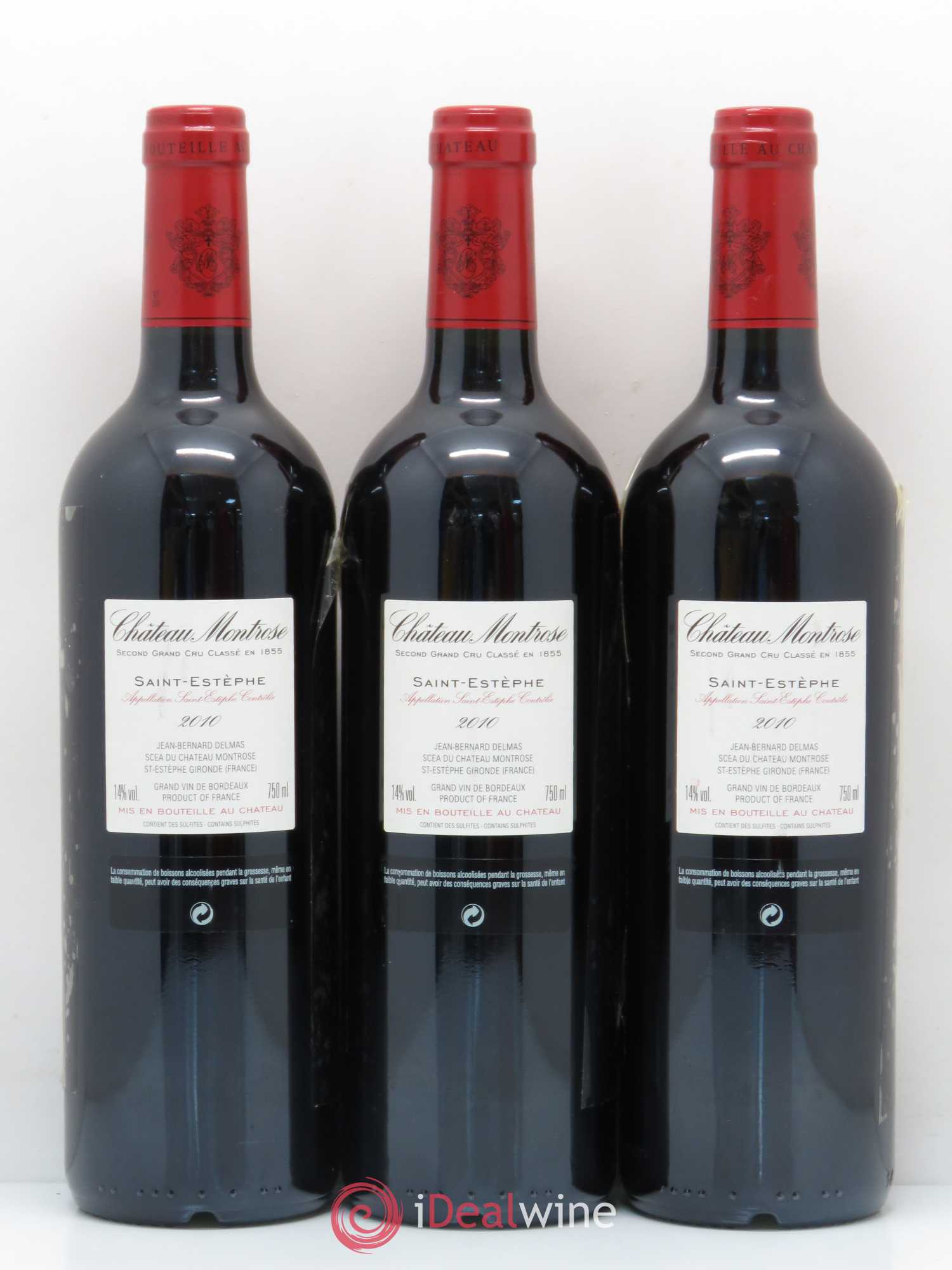 Château Montrose 2ème Grand Cru Classé 2010 - Lot de 3 bouteilles - 1
