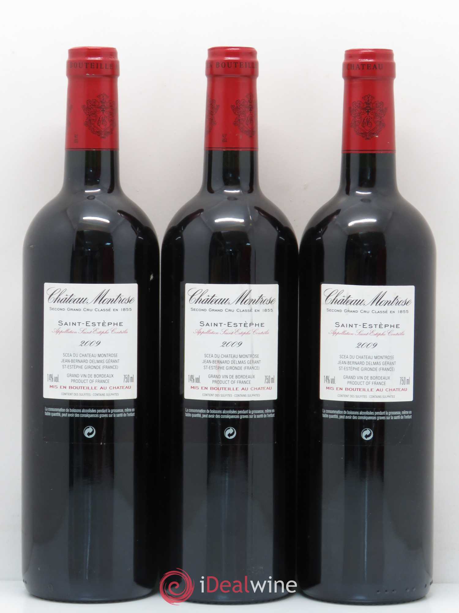 Château Montrose 2ème Grand Cru Classé 2009 - Lot de 3 bouteilles - 1