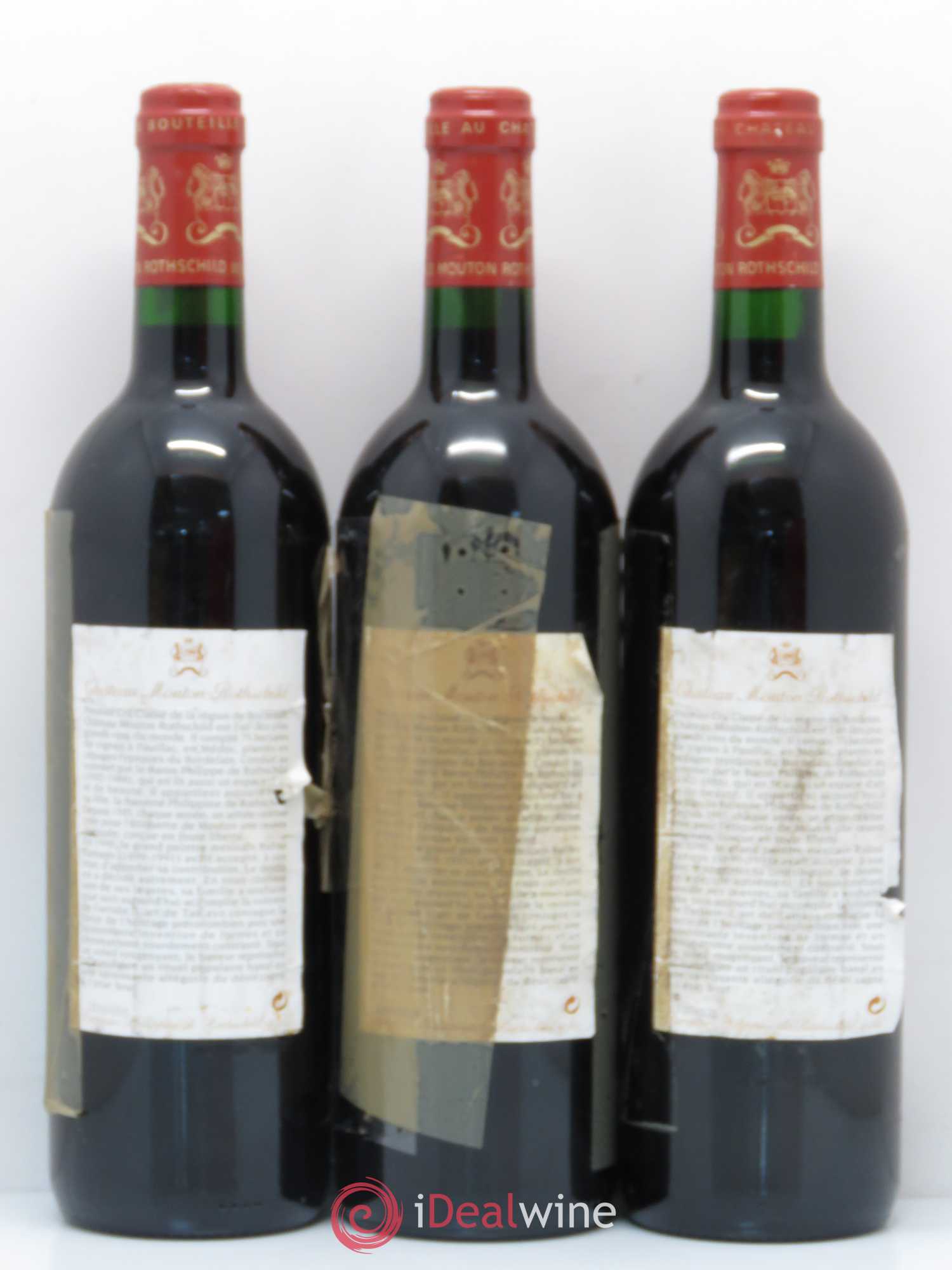 Château Mouton Rothschild 1er Grand Cru Classé 1998 - Lot de 3 bouteilles - 1