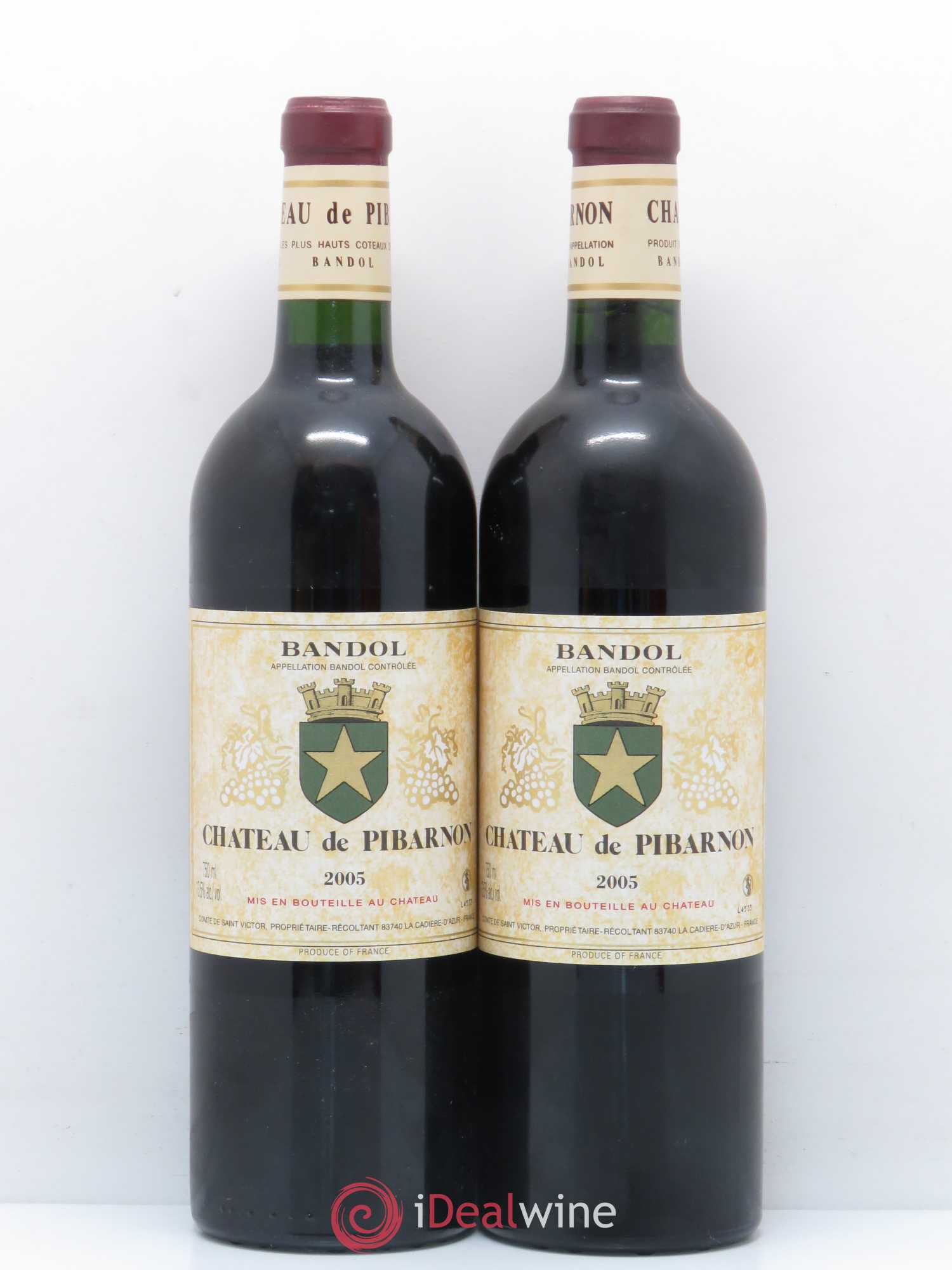 Bandol Château de Pibarnon Comte de Saint-Victor 2005 - Lot de 2 bouteilles - 0