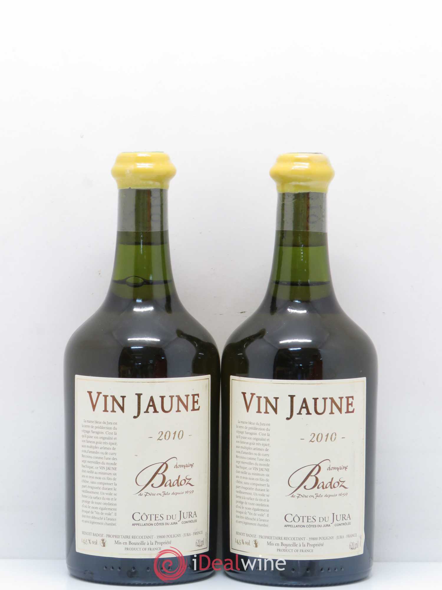 Arbois Vin Jaune Badoz 2010 - Lot de 2 bouteilles - 0