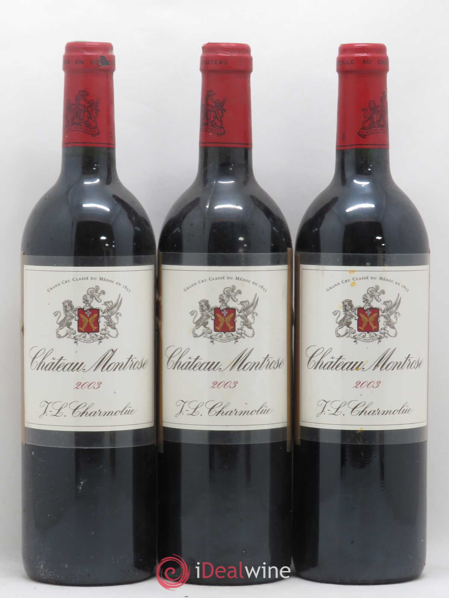 Château Montrose 2ème Grand Cru Classé 2003 - Lot de 3 bouteilles - 0