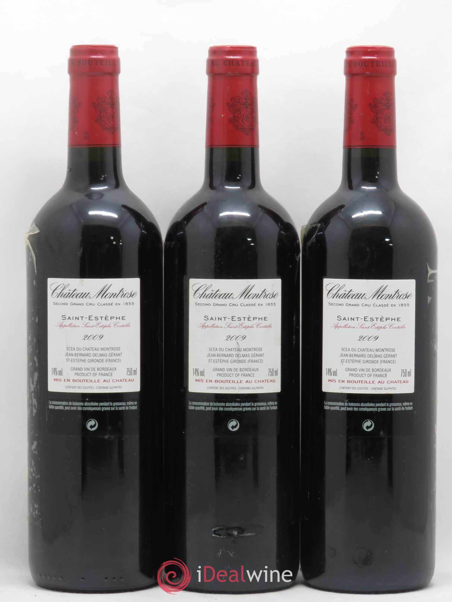 Château Montrose 2ème Grand Cru Classé 2009 - Lot de 3 bouteilles - 1