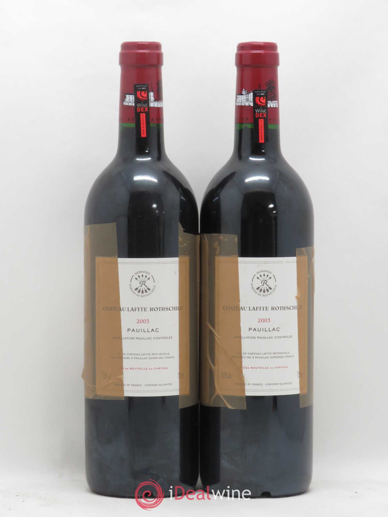 Château Lafite Rothschild 1er Grand Cru Classé 2003 - Lot de 2 bouteilles - 1
