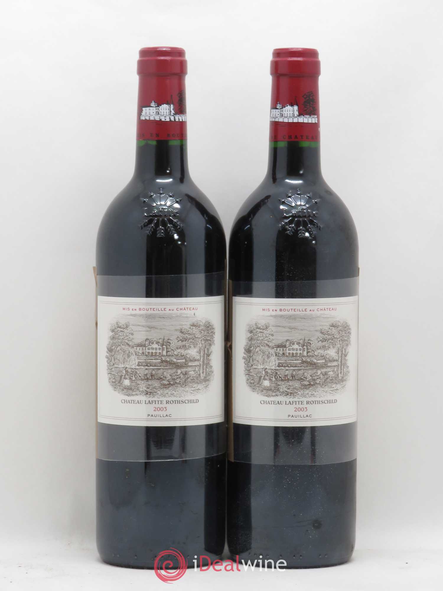 Château Lafite Rothschild 1er Grand Cru Classé 2003 - Lot de 2 bouteilles - 0